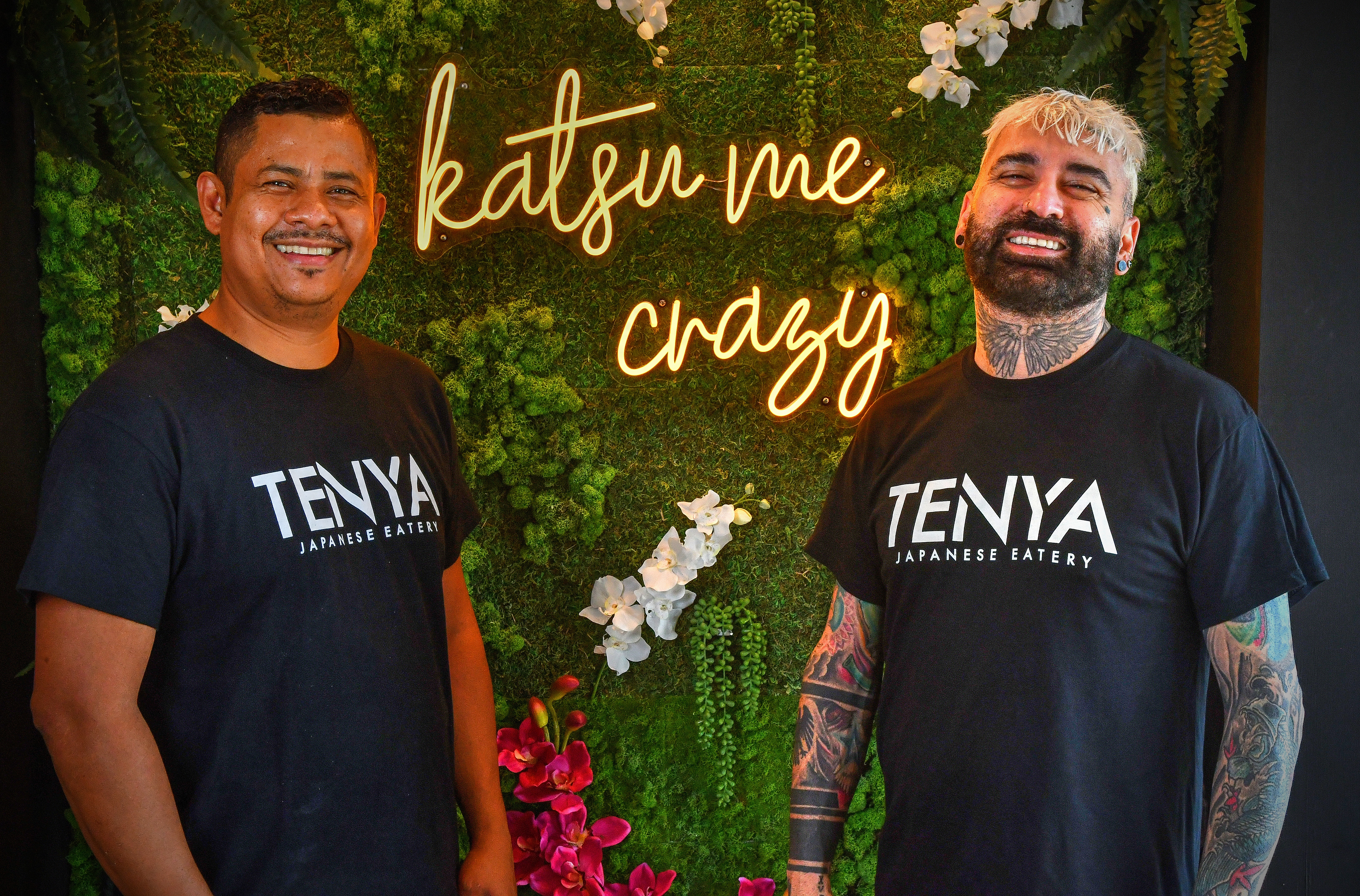 Tenya's co-owners are chef Miguel Naverrez (left) and Cenk (pronounced Jenk) Portillo. (Chris Hunt for The Atlanta Journal-Constitution)