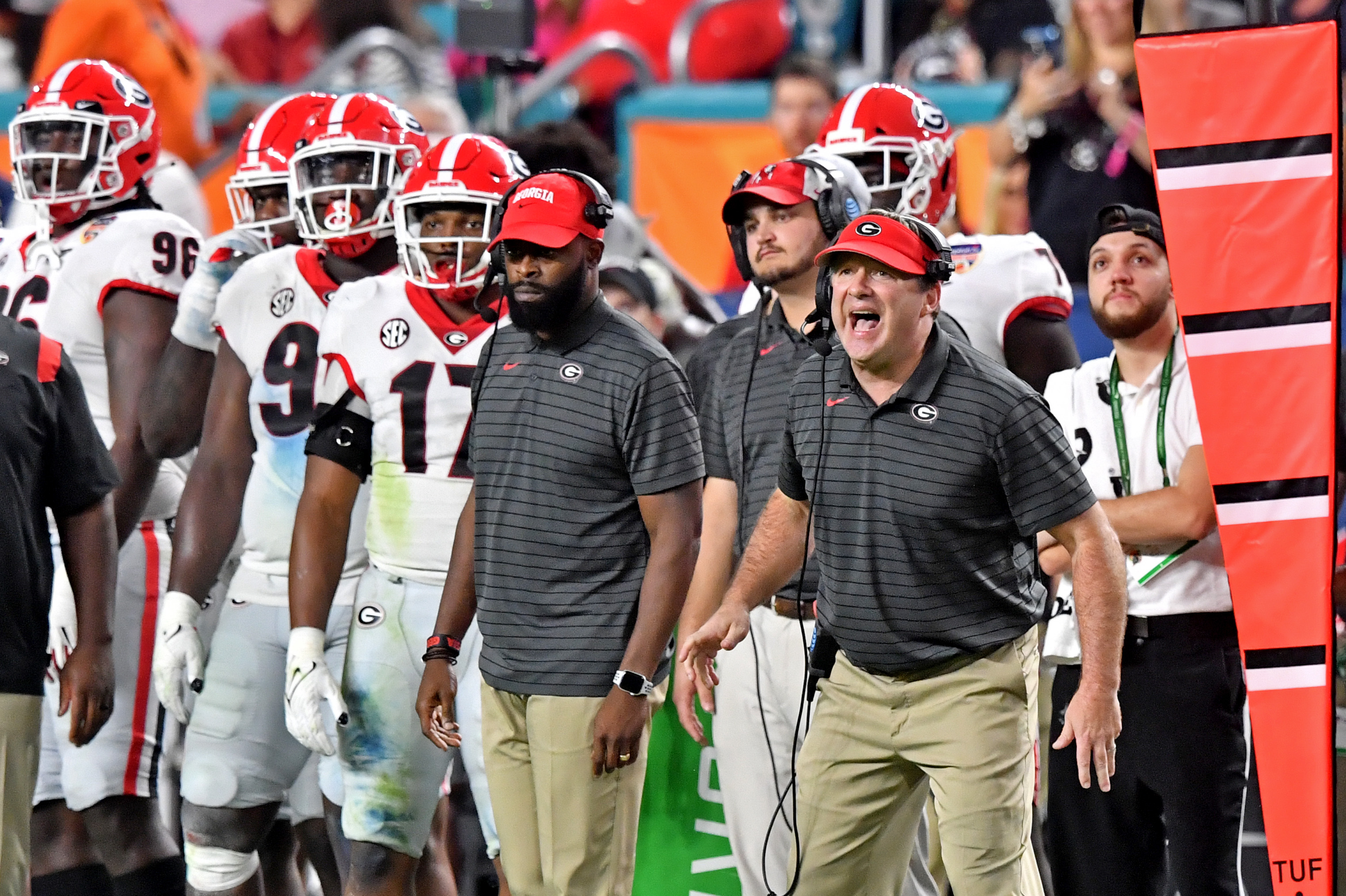 Kirby Smart stiff arms Gatorade bath because Alabama is next