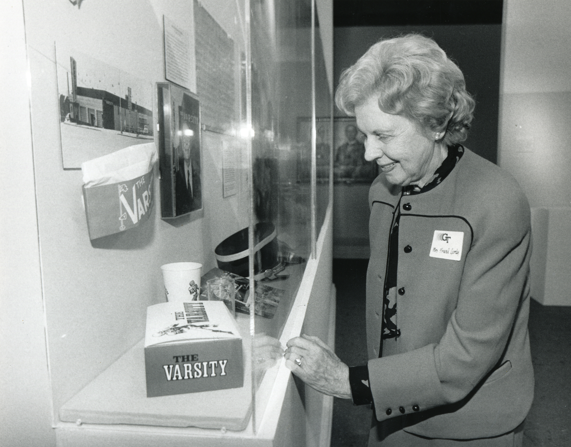 What'll ya have? Originally named "The Yellow Jacket," The Varsity was founded by Georgia Tech alumnus Frank Gordy in 1928. Gordy attended Georgia Tech briefly before dropping out in 1925. Pictured here is his wife, Evelyn Gordy-Rankin.