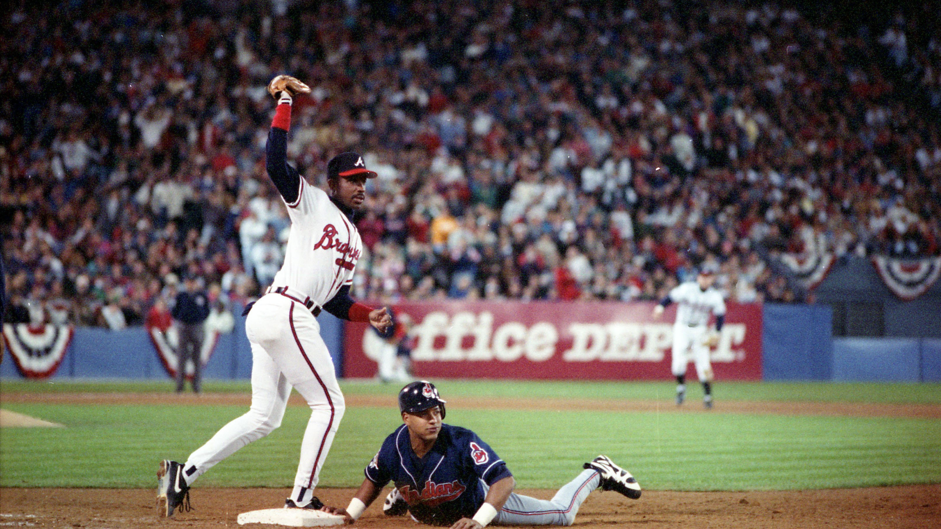 Majestic 1995 Atlanta Braves JAVY LOPEZ World Series Baseball