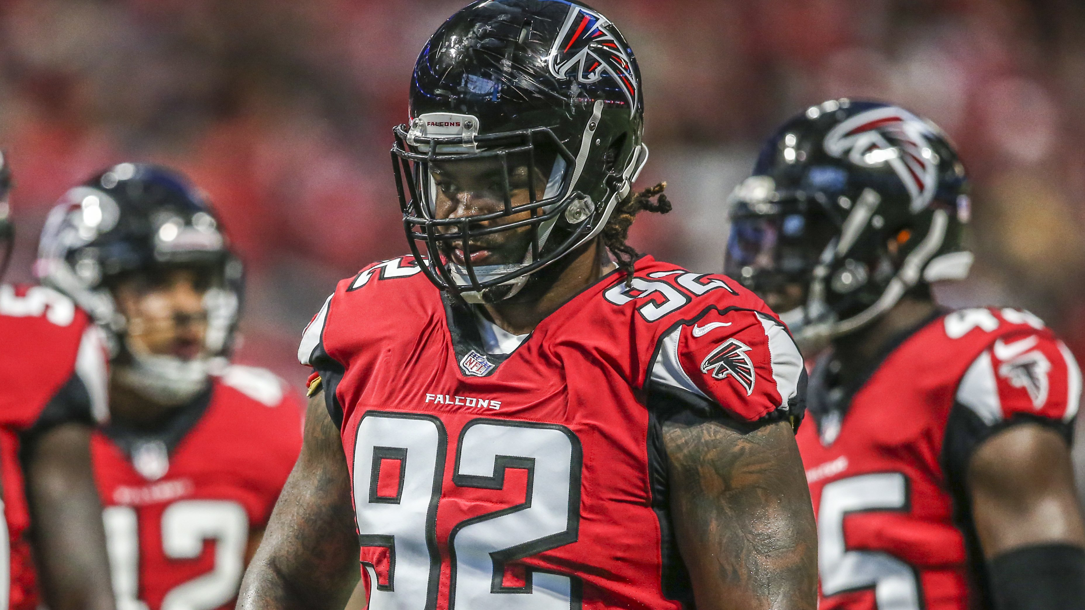 How might the Falcons replace Dontari Poe, Taylor Gabriel, and