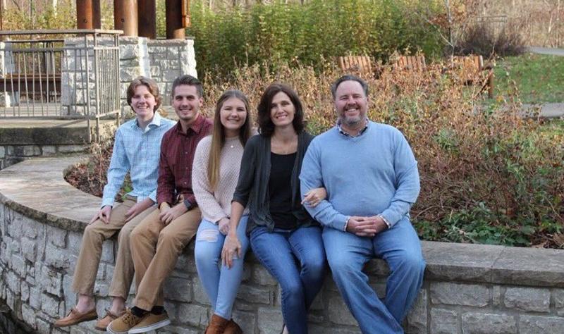 Jake, Daniel Joseph, Sarah, Mary and Paul Sommers of Beavercreek, Ohio. A photos Daniel Joseph, DJ, posted on Twitter show the wine bottles his parents gave teachers went viral.