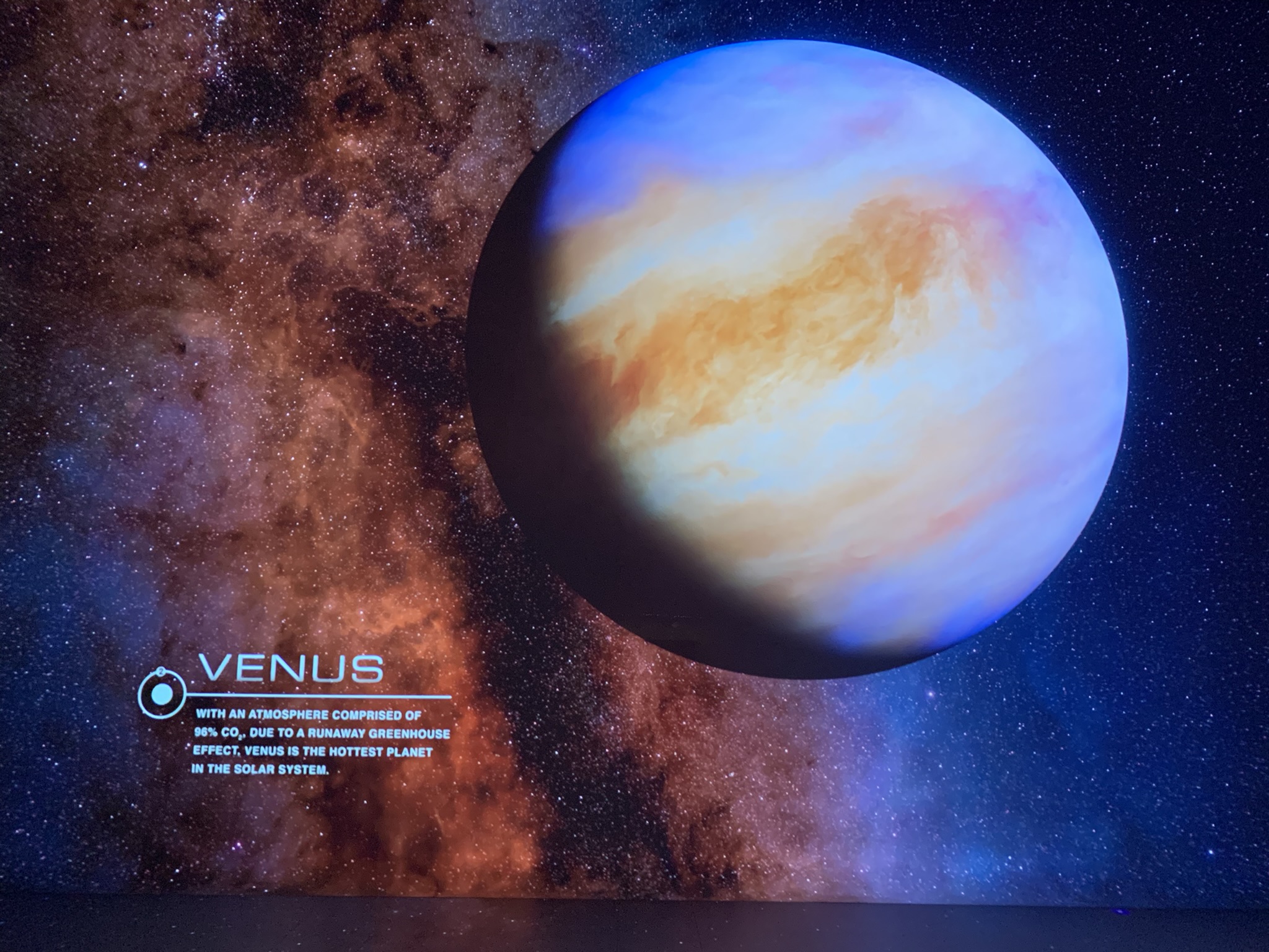 The Illuminarium's latest immersive experience "Space" features a look at the Solar System planets. RODNEY HO/rho@ajc.com