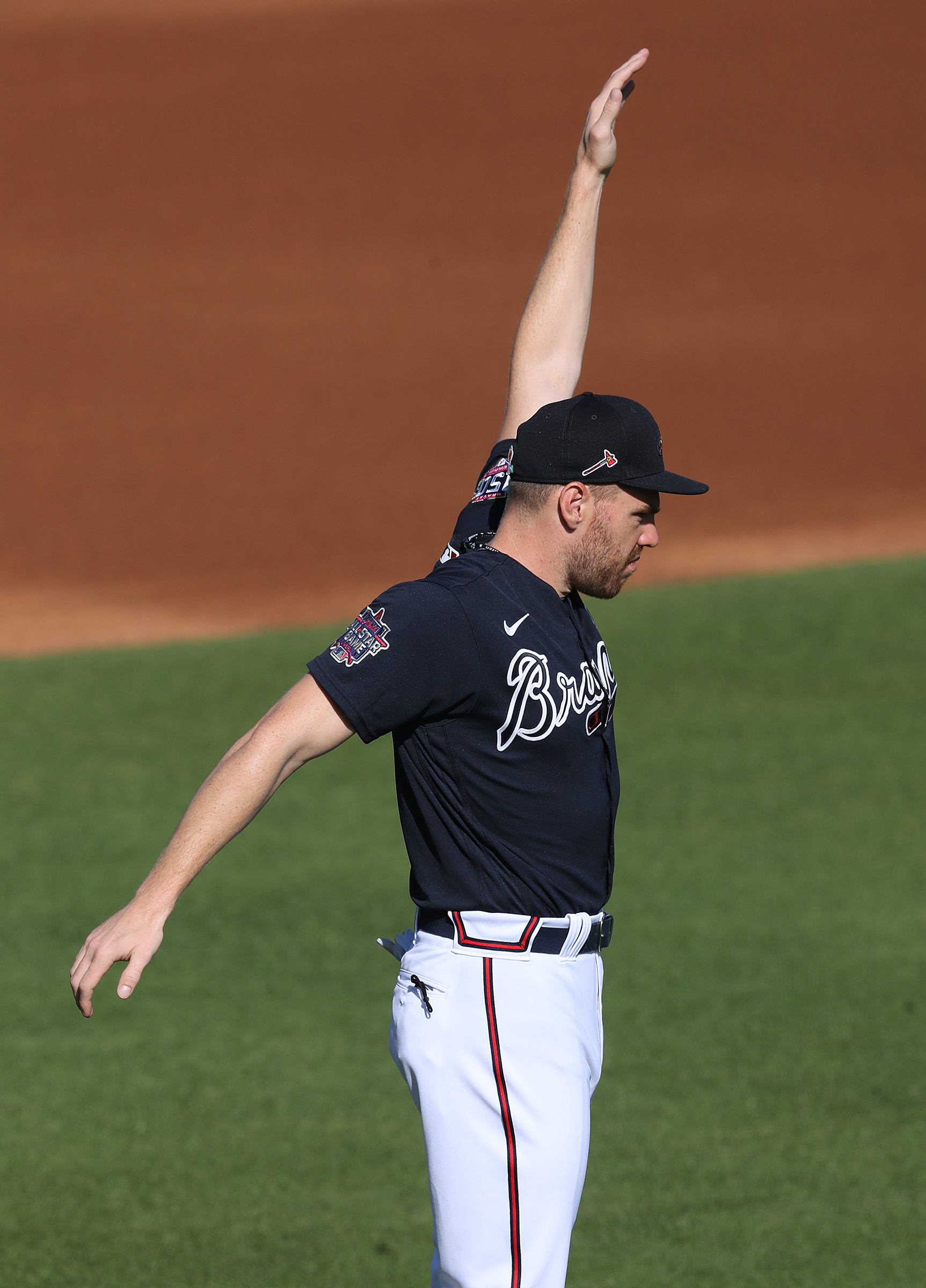 Atlanta Braves #5 Freddie Freeman Majestic Navy 2017 Spring Training  Authentic Flex Base Play in 2023