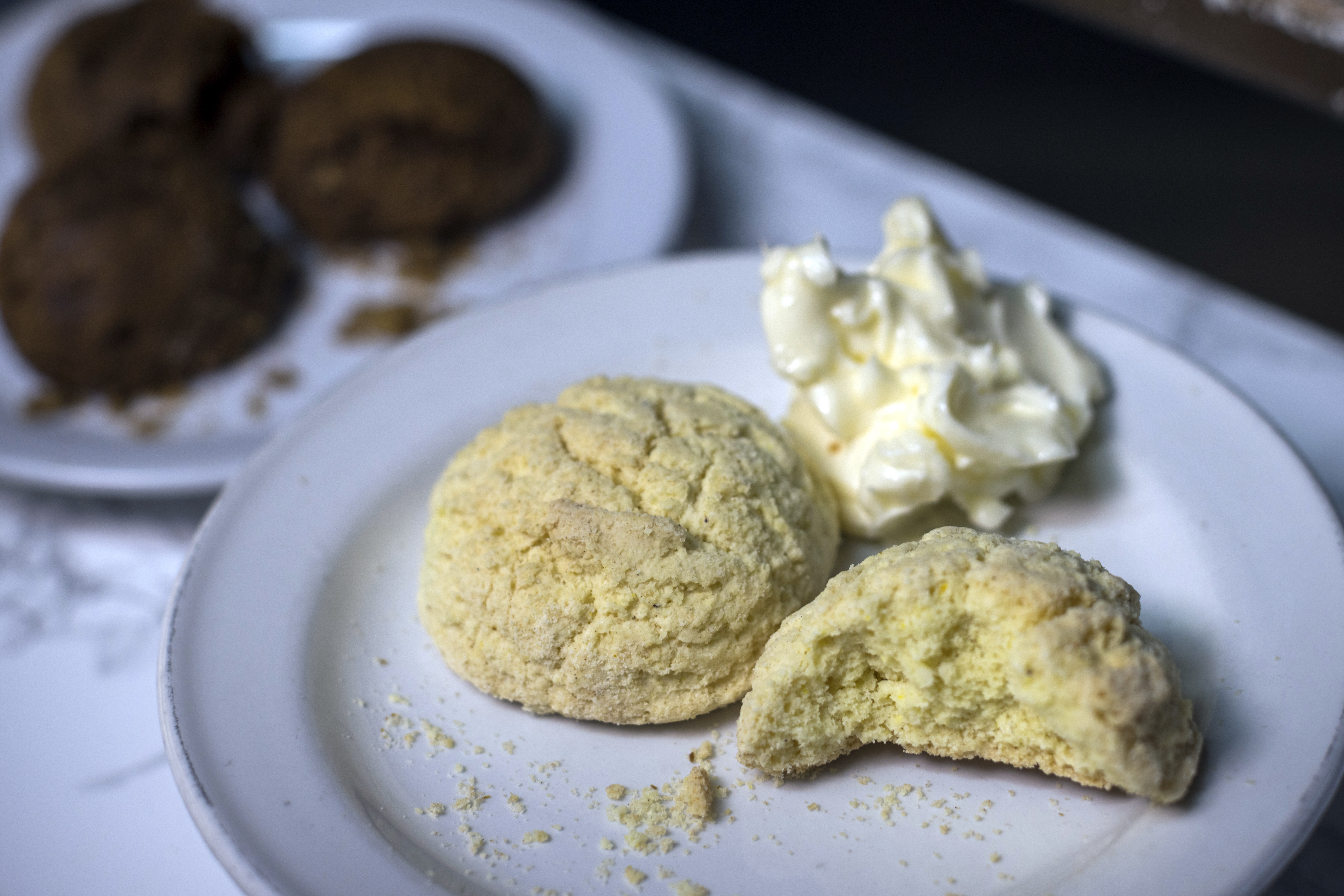 Unforgettable Bakery and Café serves a gluten-free version of Bon Bon Amidon. Butter is a key ingredient in these lemon tea cookies. (Stephen B. Morton for The Atlanta Journal-Constitution)