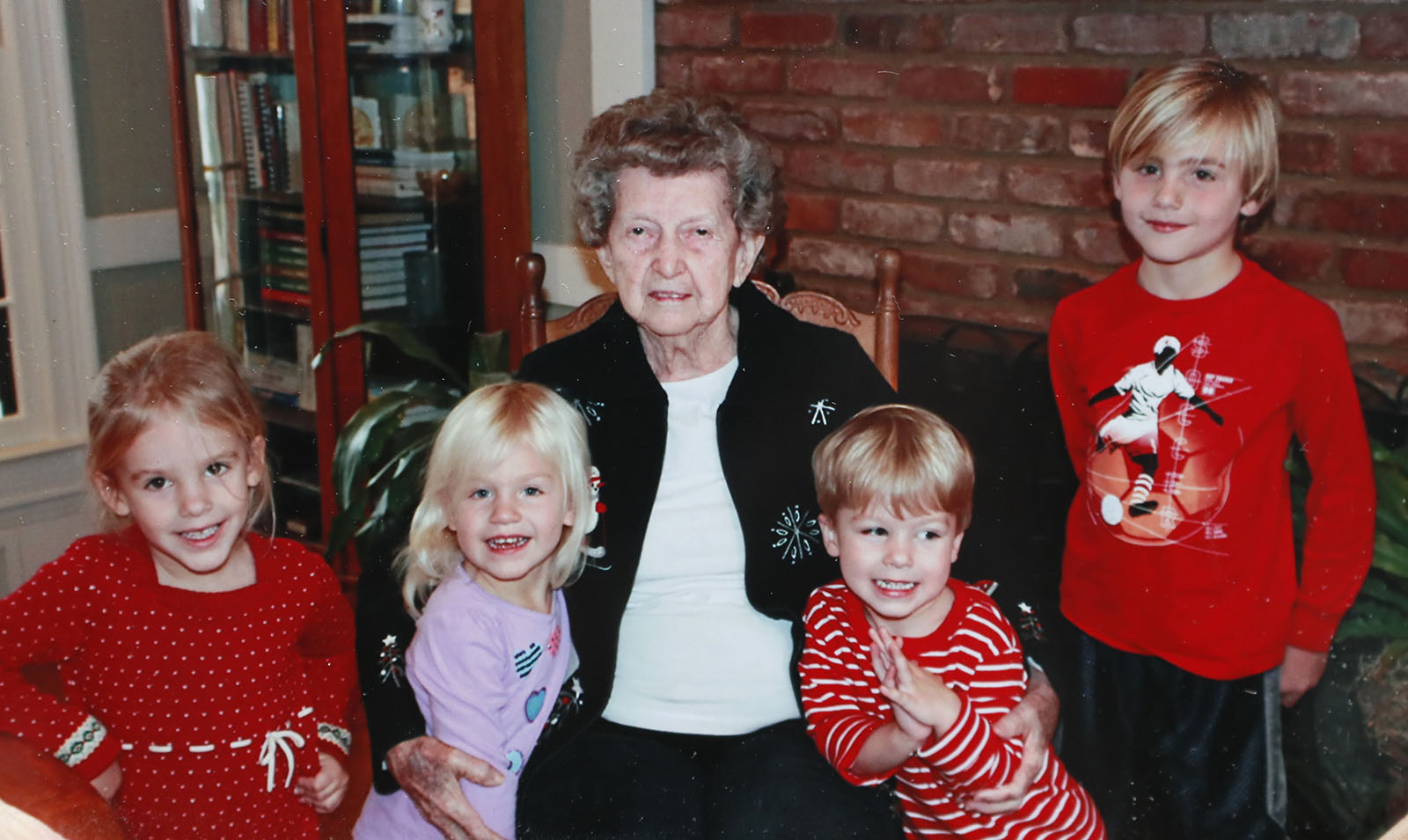 Family photo of Lucile McMichael Brown with her great grand children. Gail Walker's mother was a resident of an assisted living home in Macon. Her mother was Lucile McMichael Brown. She was 92 when she died in 2015. Her mother apparently got up in the night and somehow went out a back door that was supposed to have an alarm on it to alert staff. But no one noticed that Mrs. Brown went out the door, fell down a hill and died. She was found outside early the next morning after staff noticed she was not in her room. (Family photo)