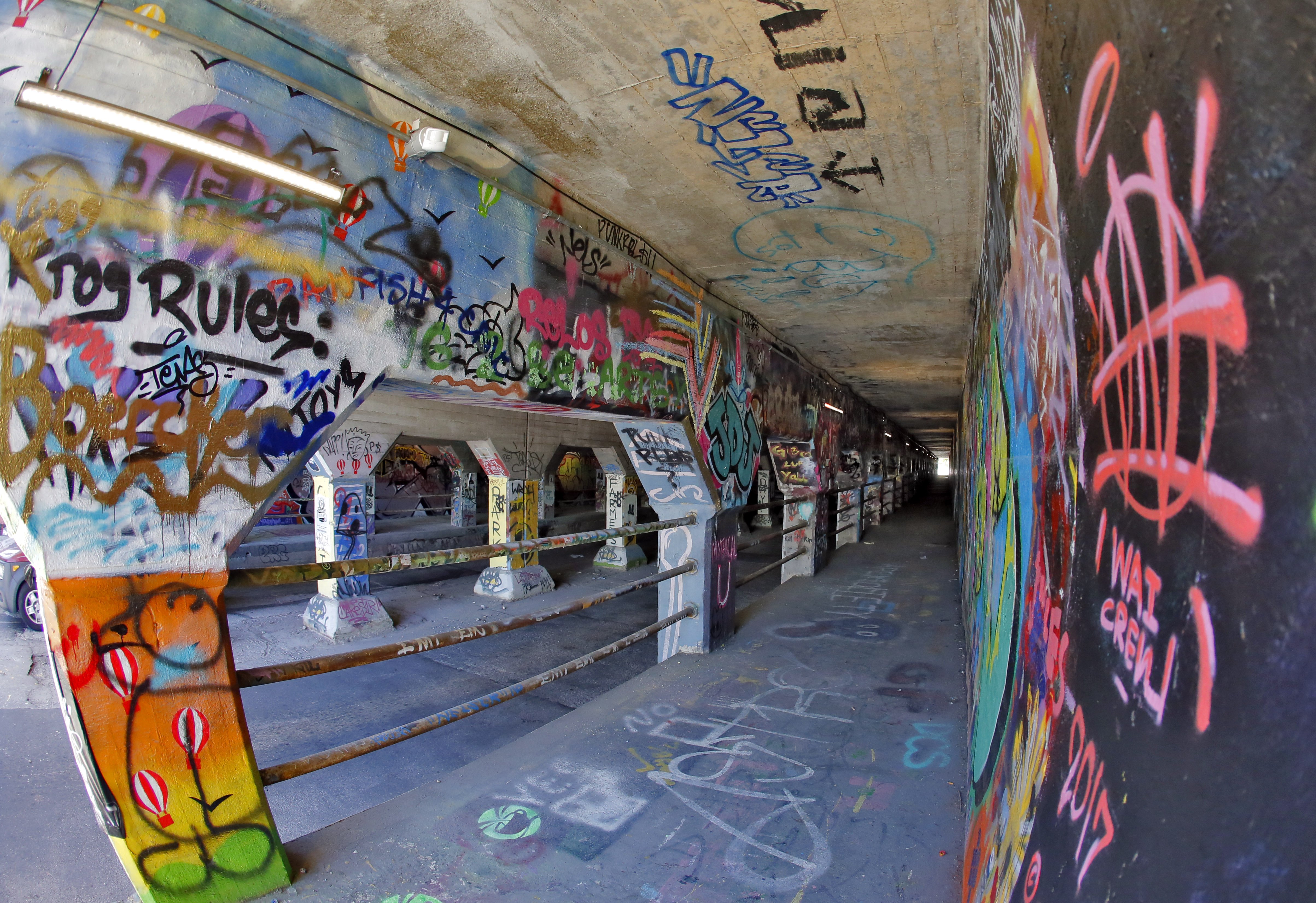 Examples of art work in the Krog Street tunnel.