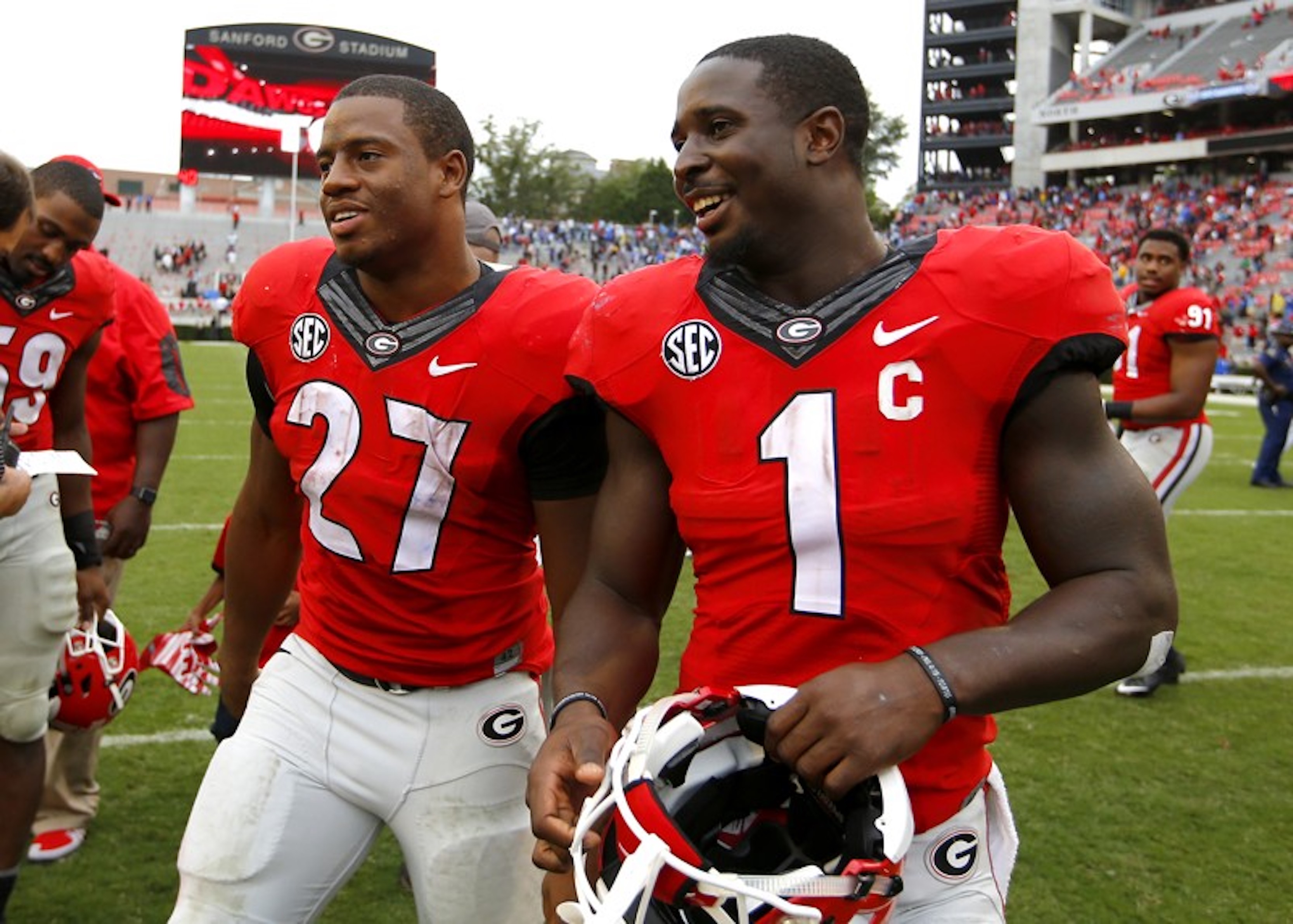 WATCH: Atlanta Falcons show why UGA shouldn't mess with classic uniforms