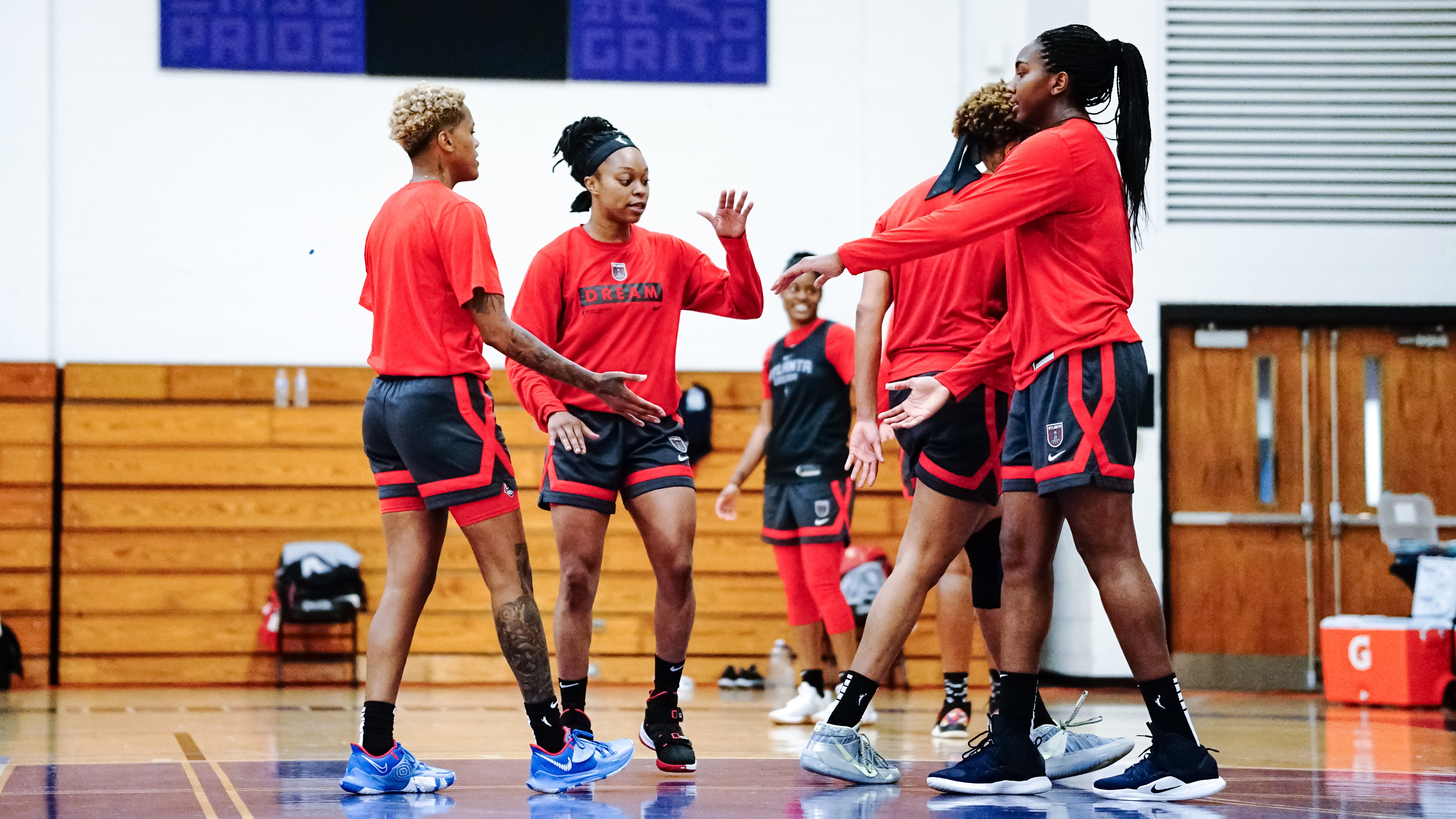 Former Atlanta Dream players Courtney Williams and Crystal