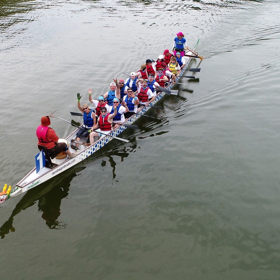 Watch colorful dragon boats race on Lake Allatoona.