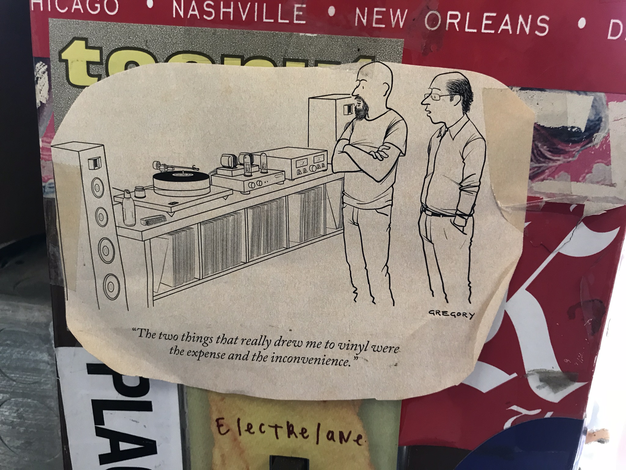 By the entrance of Wuxtry Records in Decatur. CREDIT: Rodney Ho/rho@ajc.com
