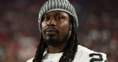 Marshawn Lynch sits in stands after ejection, takes train home after  Oakland Raiders win 