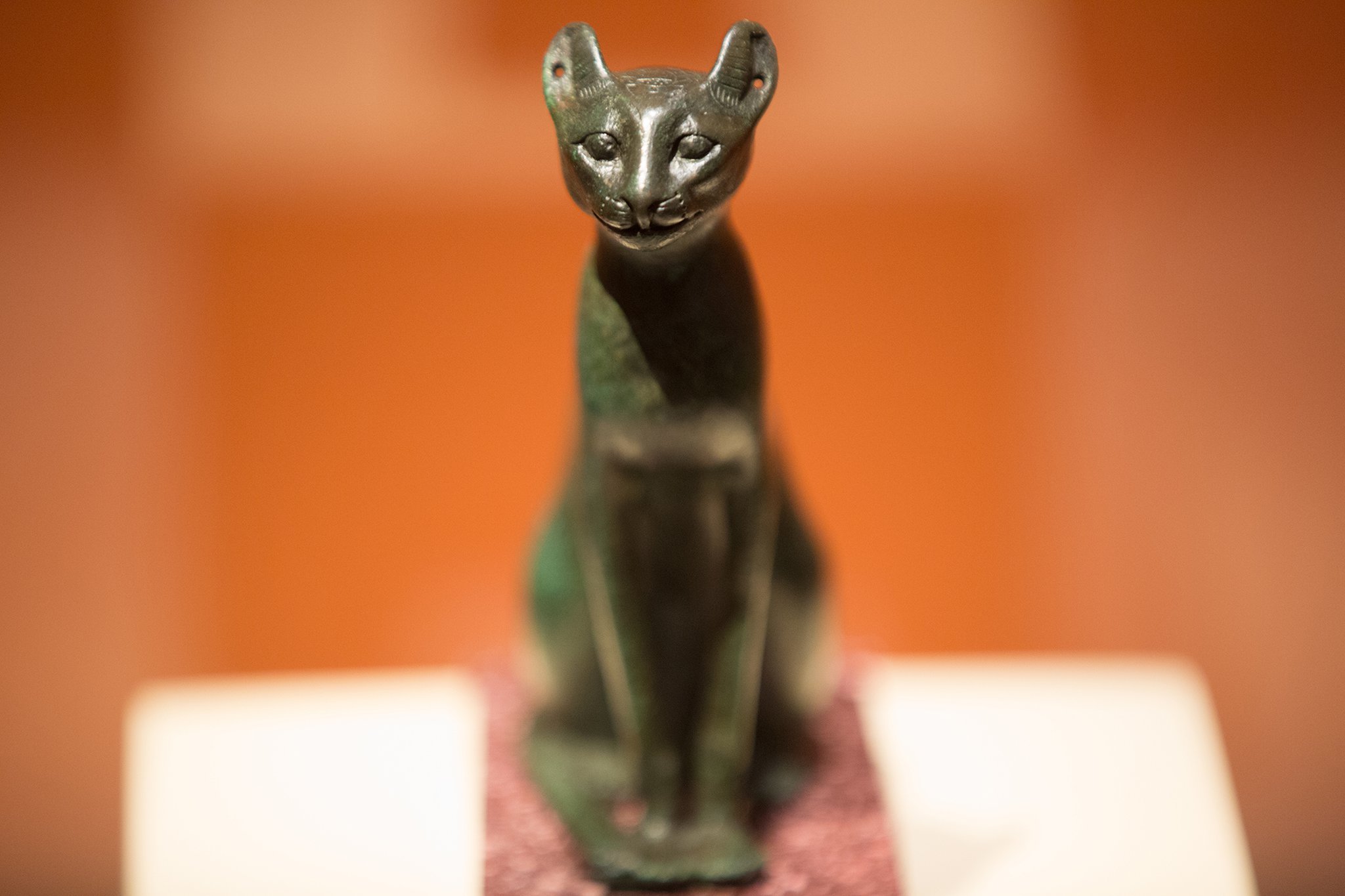 “Statuette of a Cat,” Third Intermediate Period, circa 1076-723 B.C., in bronze. CONTRIBUTED BY EMORY PHOTO/VIDEO