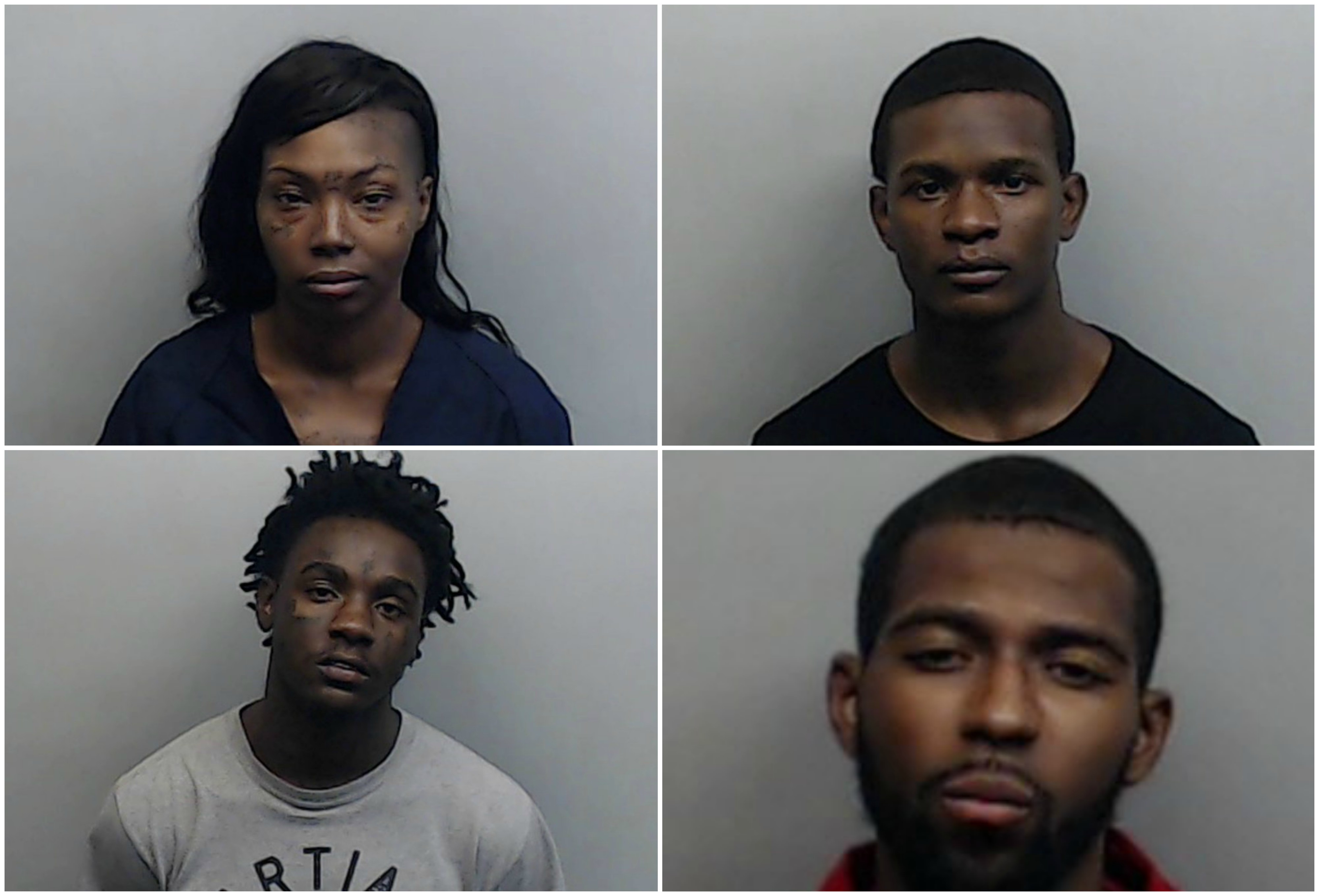 Tequila Denae Forehand, Jujuane Harris, Durrell Marco Muse and Darious Harris (clockwise from top left)