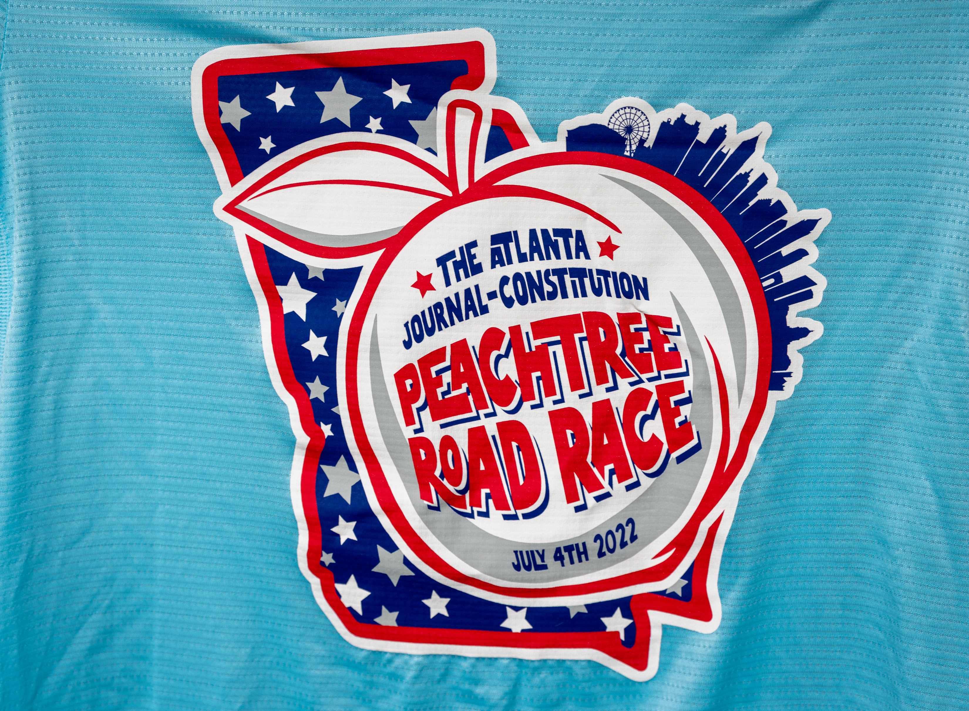 bloem klep Voorzieningen 2022 AJC Peachtree Road Race T-shirt revealed
