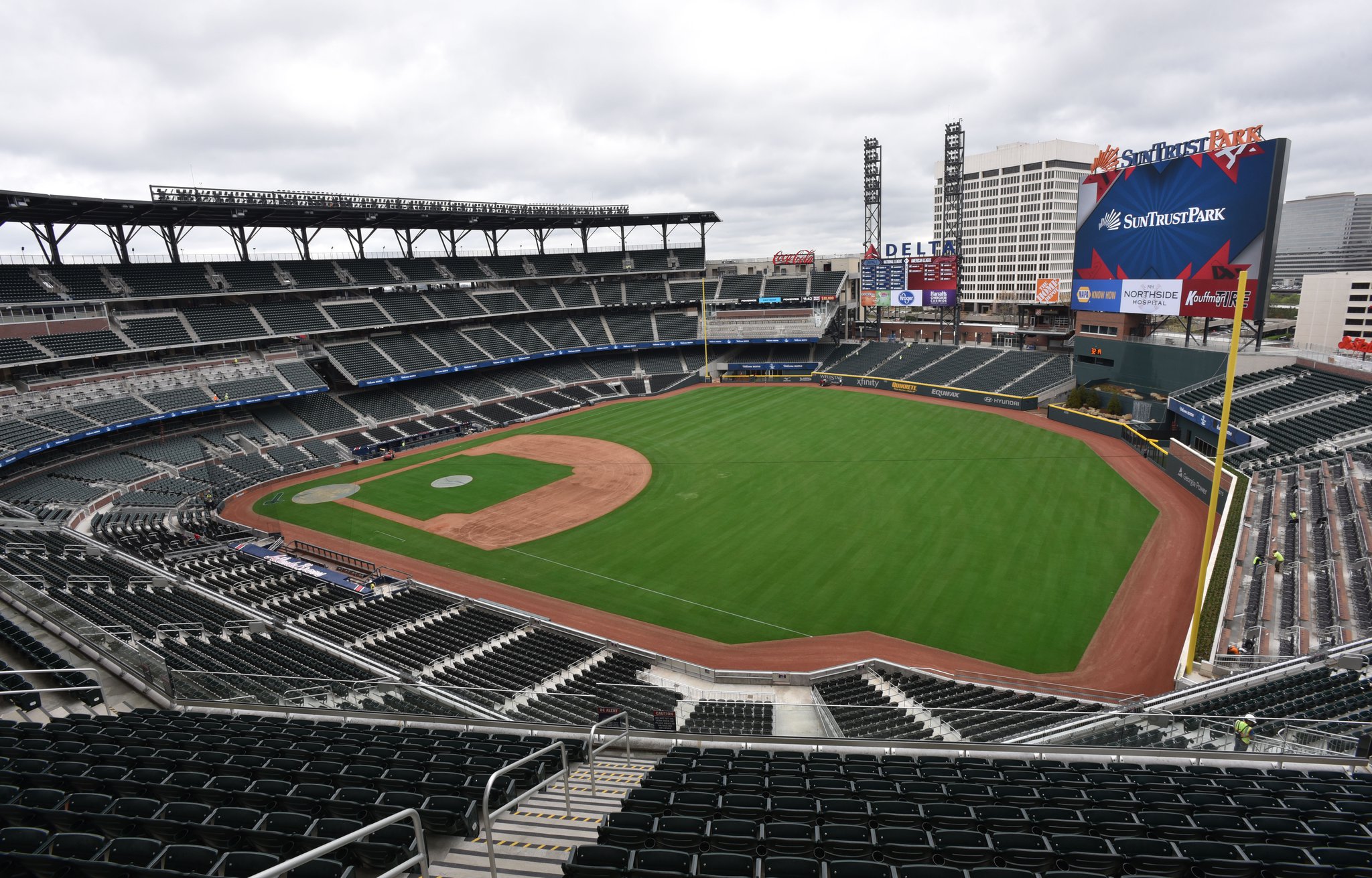 Atlanta Braves Suntrust Park Above Aerial Photo 