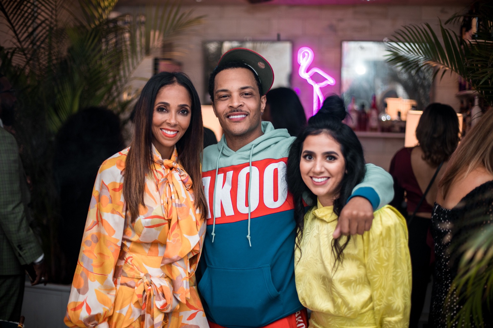 Courtney R. Rhodes (from left), T.I. and Dina Marto at the launch party for C & D | The Agency. Courtesy of Dylan York for C&D