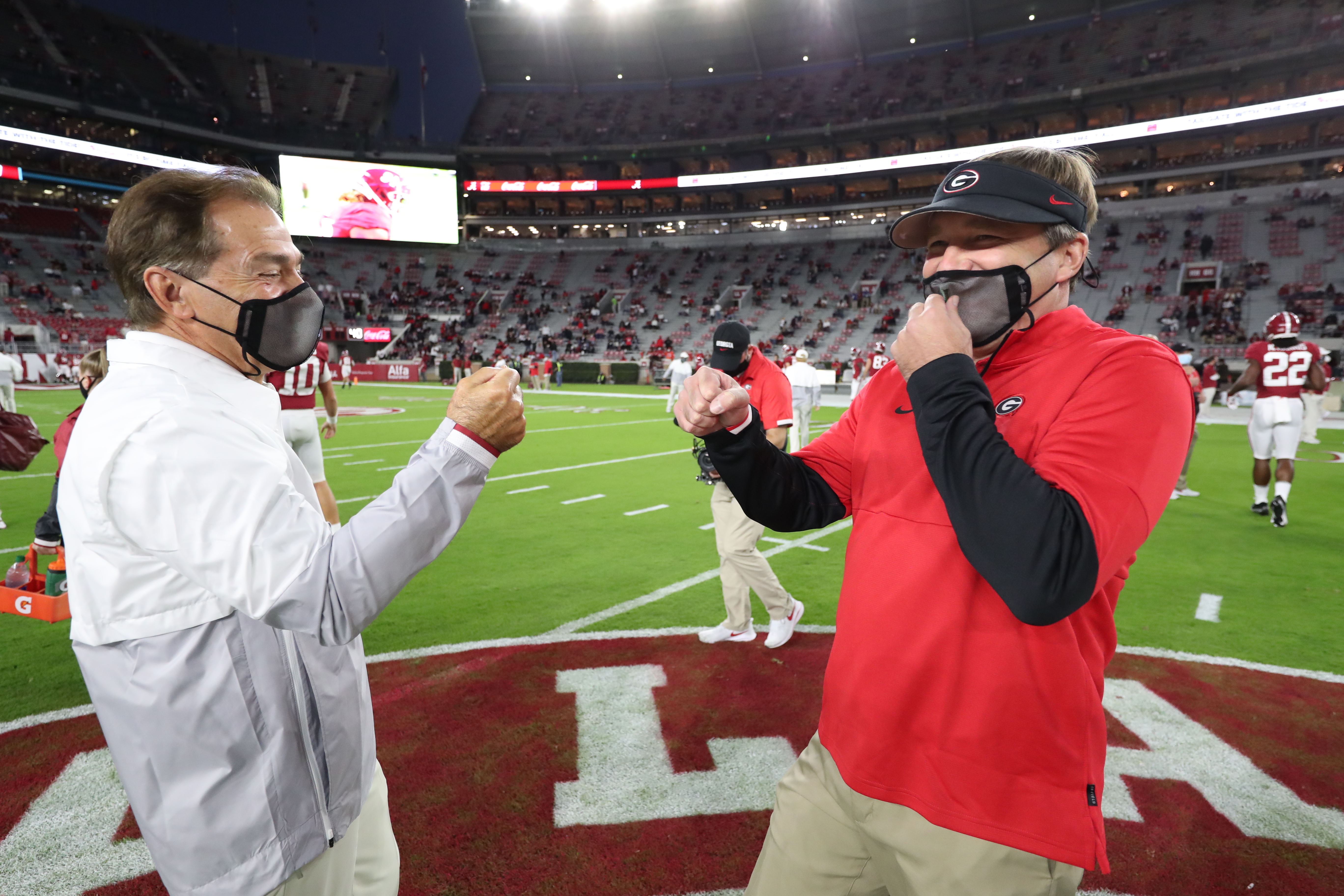 Kirby Smart and Nick Saban share special moment on SEC Network