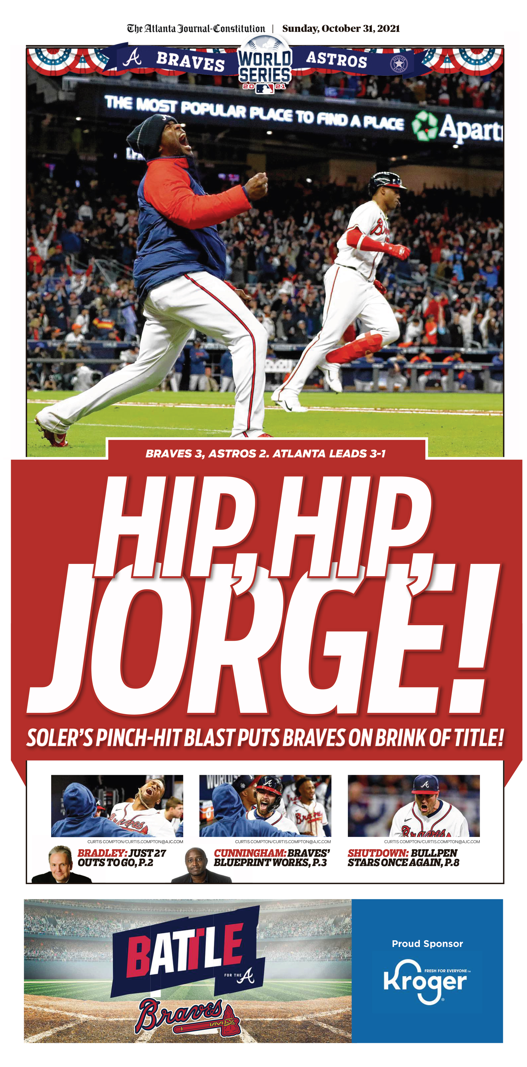 How to find the AJC Braves pages, print editions and other