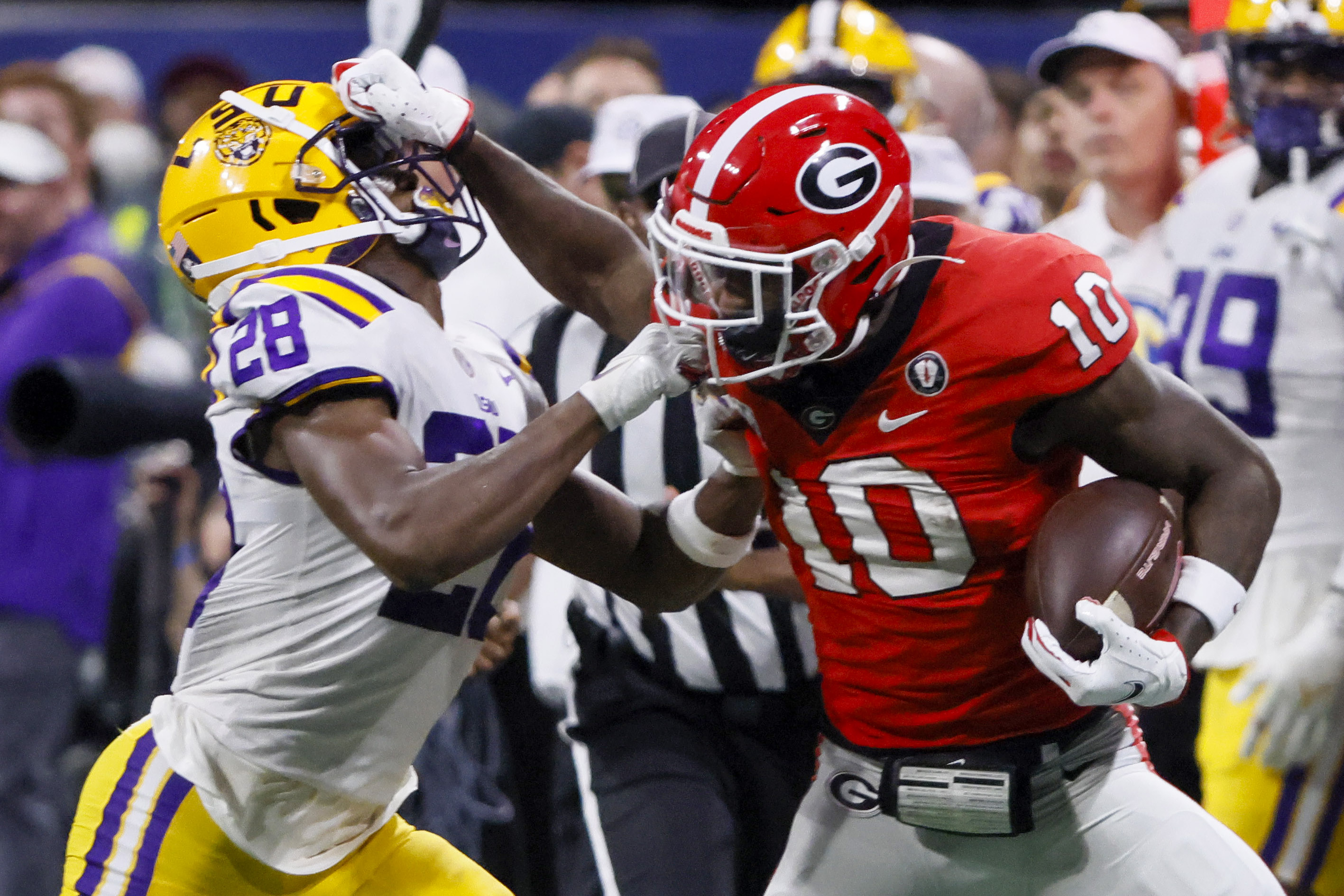 Georgia Bulldogs SEC football live score vs. LSU Tigers