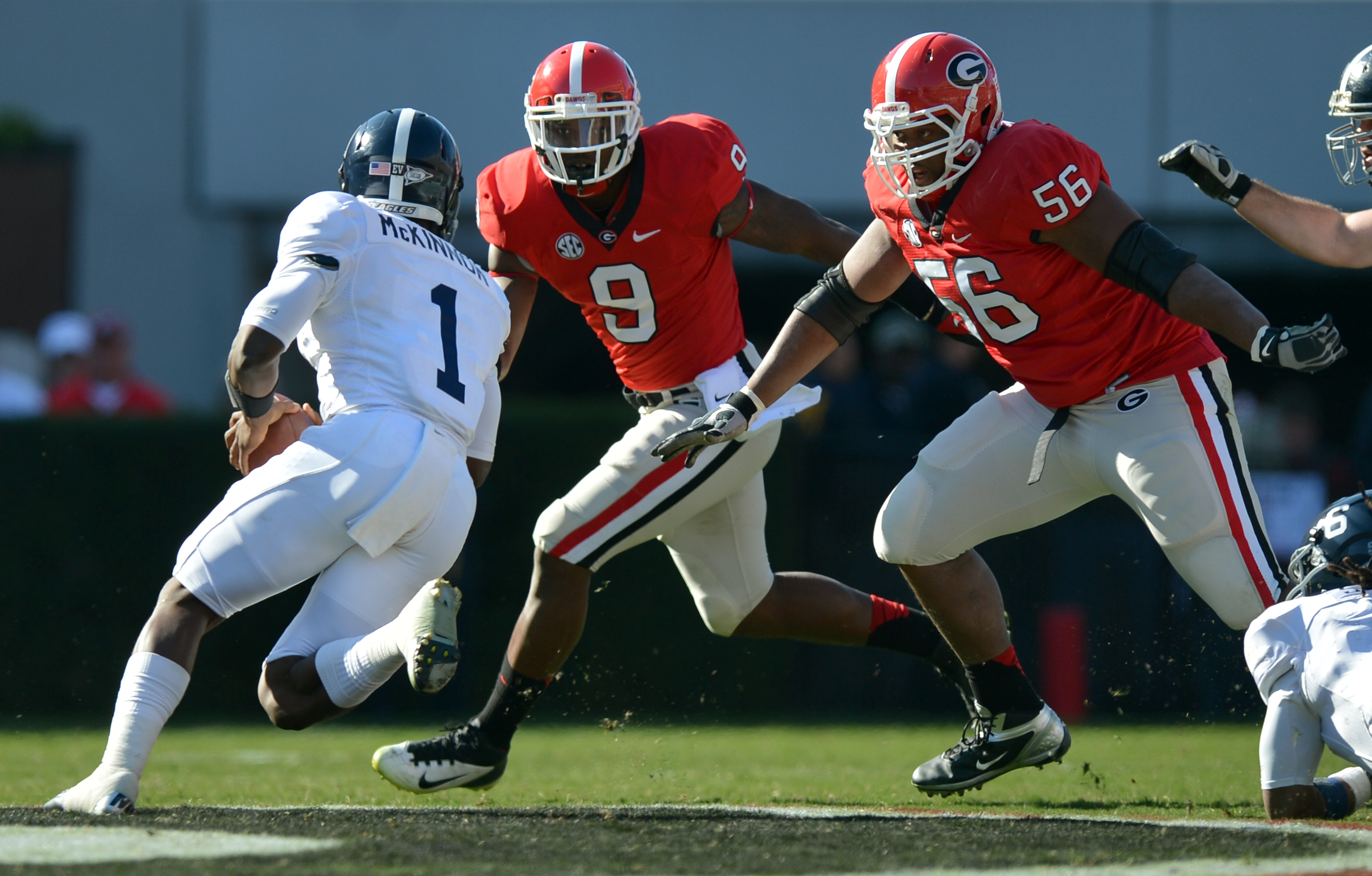 Ex-Georgia Southern quarterback Jerick McKinnon is a playmaker at running  back for Chiefs