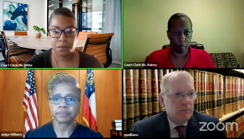 DeKalb County Magistrate Court has been holding virtual eviction hearings over Zoom this week.