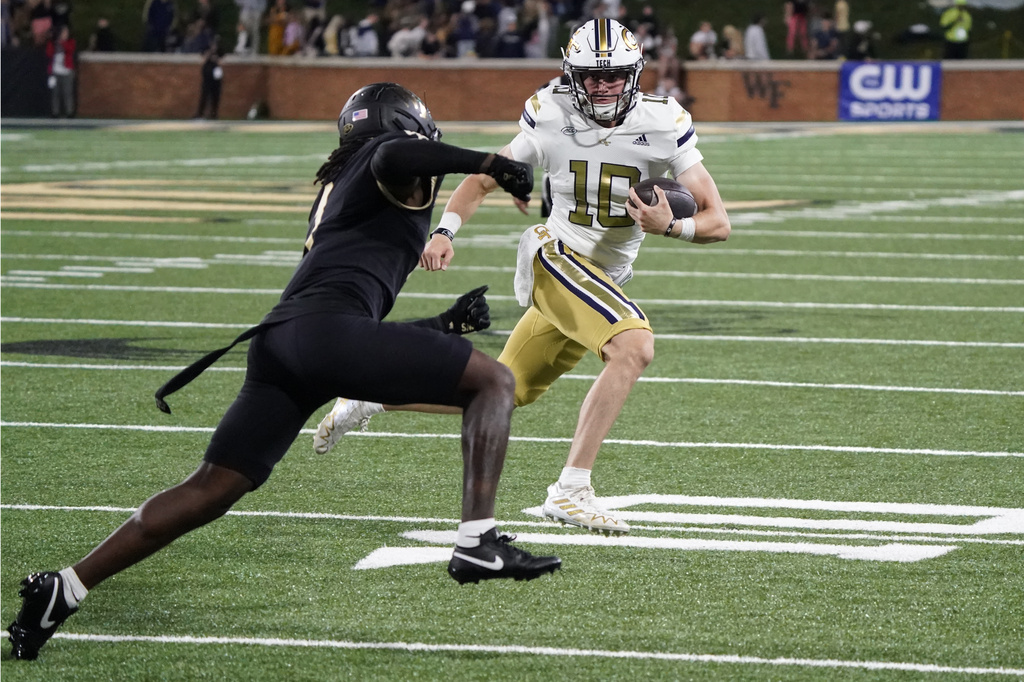 Georgia Tech Adidas Football Student Athlete #88 Zeek Biggers Navy Foo