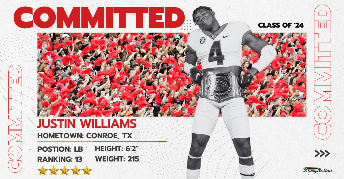 Georgia football recruiting: Five-star LB Justin Williams commits as  Bulldogs eye historic 2024 class 