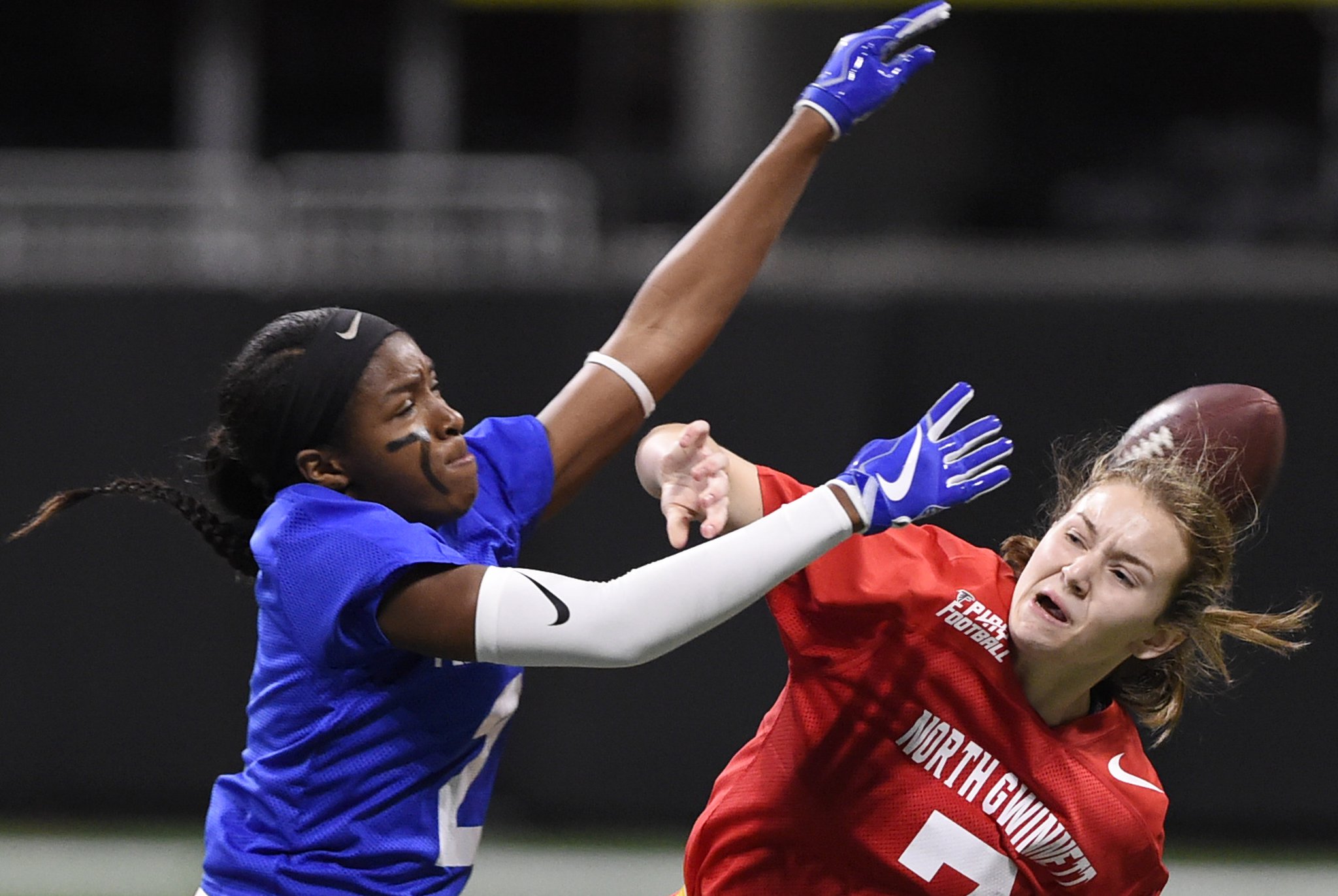 Gwinnett girls flag football teams play exhibition game Saturday