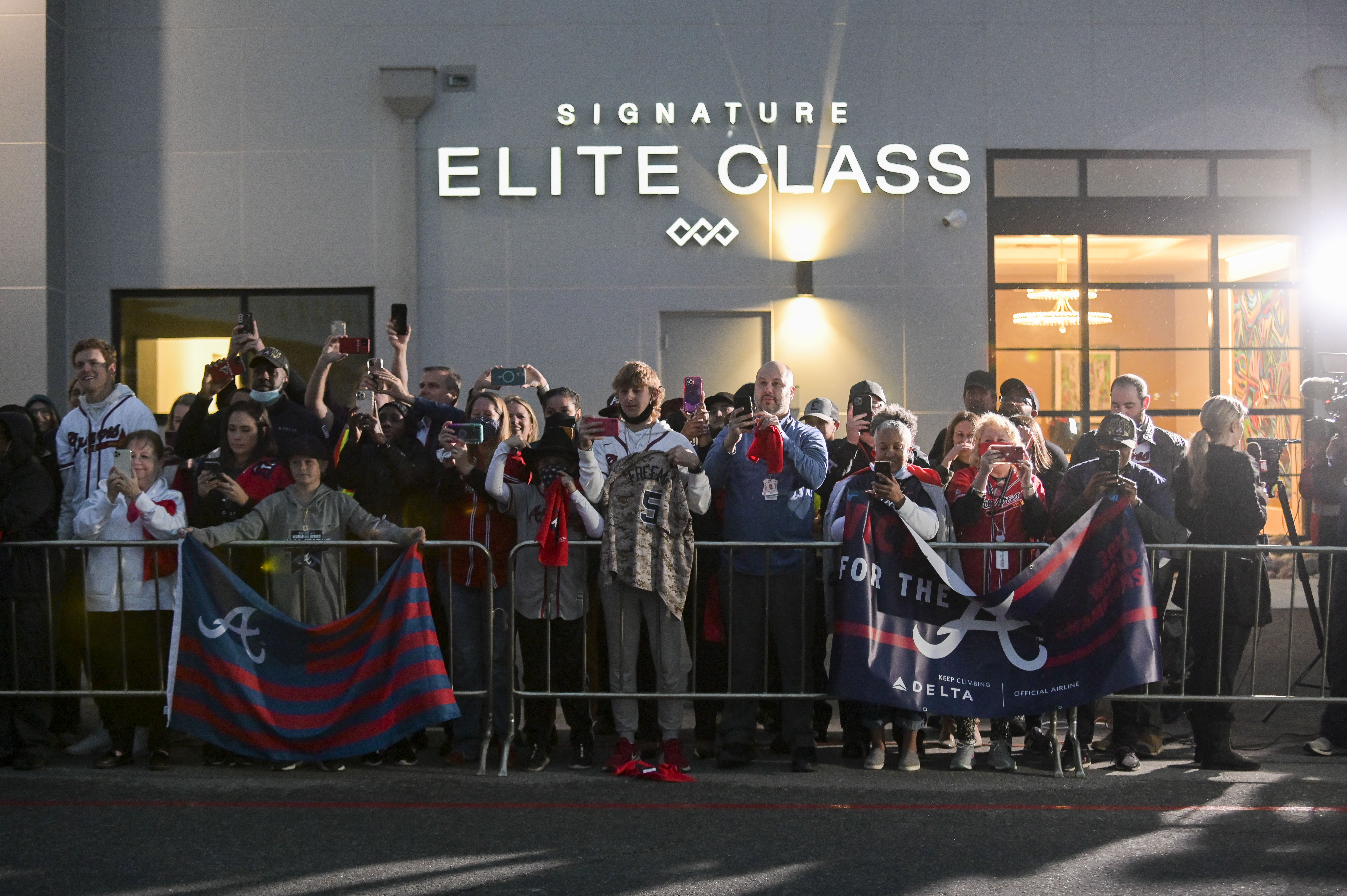 ATLANTA, GA - APRIL 11: Replica World Series Champions rings were handed  out to the fans as they attended the Monday evening MLB game between the  Washington Nationals and the 2021 World