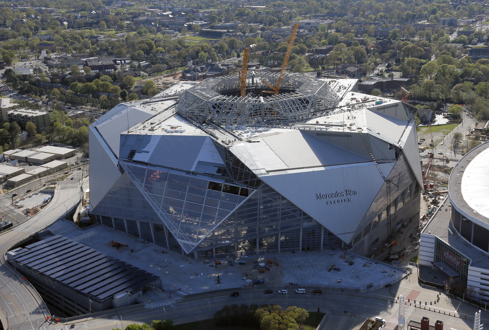 Mercedes-Benz Stadium roof opened in about eight minutes