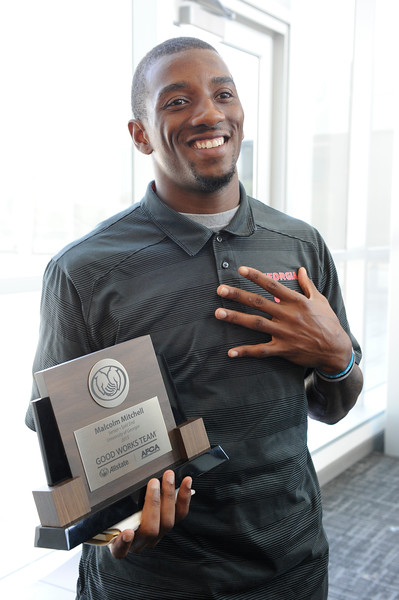 Malcolm Mitchell surprised with national 'Good Works' award