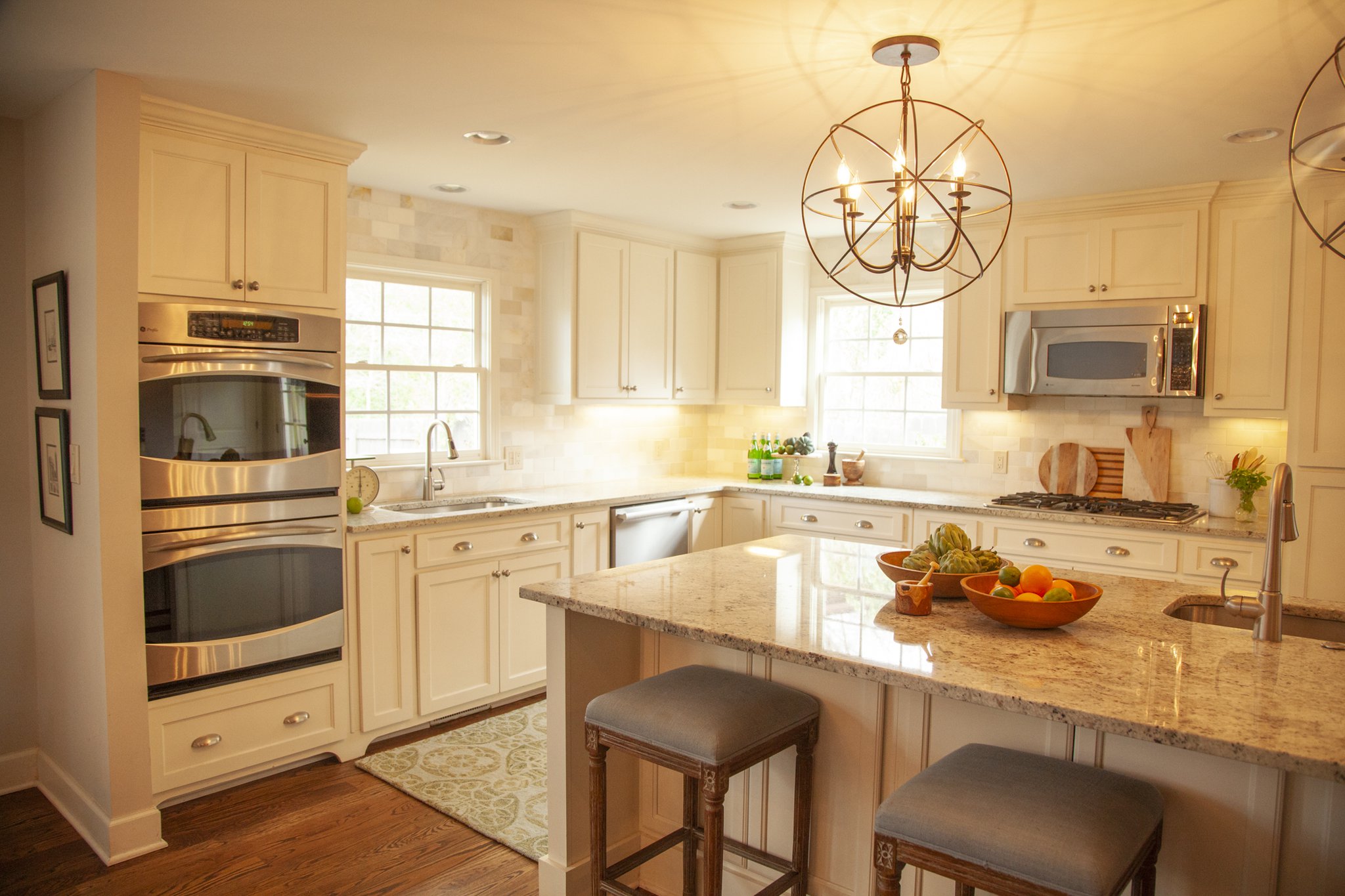 Surroundings count, even in the kitchen. Carrera marble subway tile used for the backsplash here carries the tones found in the Colonial White granite countertops. CONTRIBUTED BY REANN HUBER / FAST COPY NEWS SERVICE