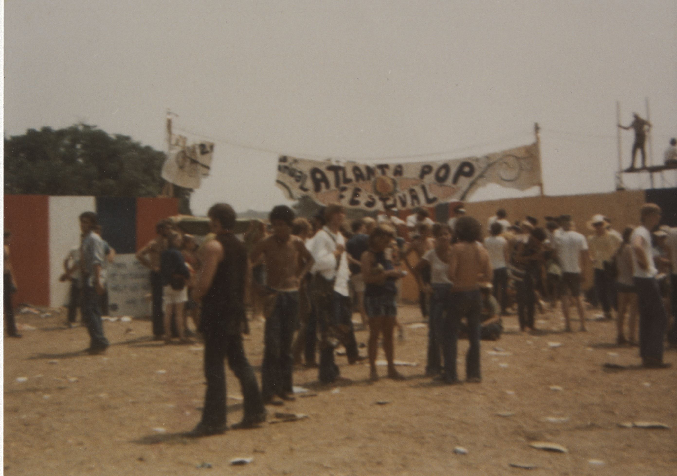 Reprinted photograph of Atlanta International Pop Festival, undated. Credit: Courtesy of Hargrett Rare Book and Manuscript Library / University of Georgia Libraries