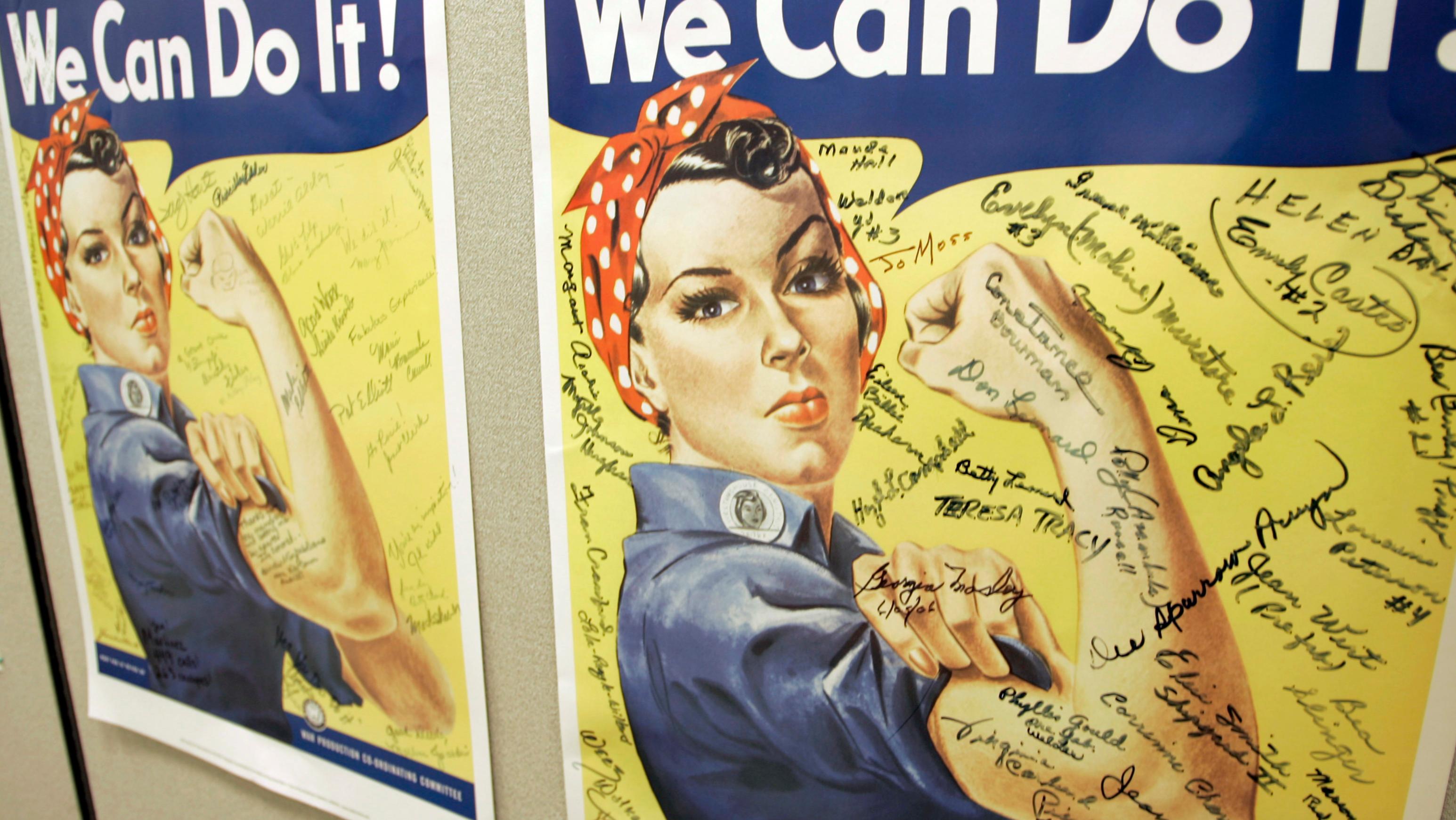 We Can Do It Poster: Rosie Riveter Inspirational Advert Print