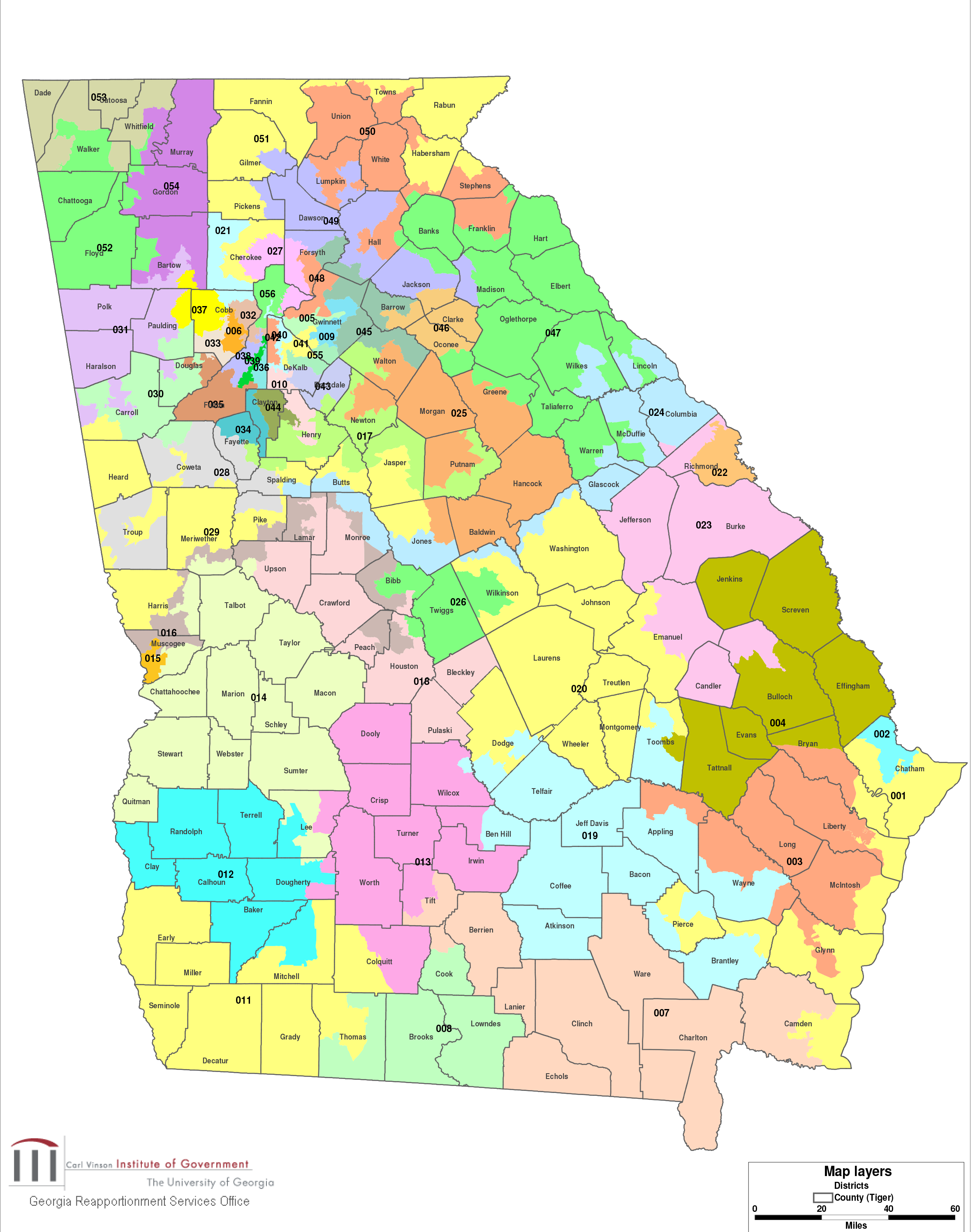 As Democrats were losing their grip on Georgia in 2001, they passed a gerrymandered map of state Senate districts that was later struck down in court.