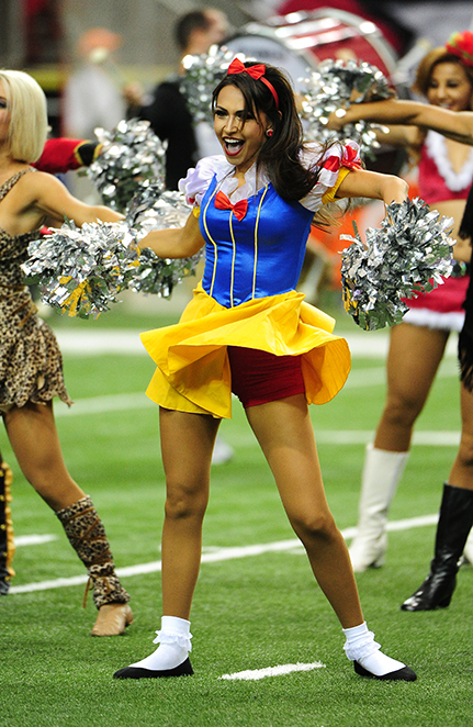 NFL cheerleaders celebrate Halloween