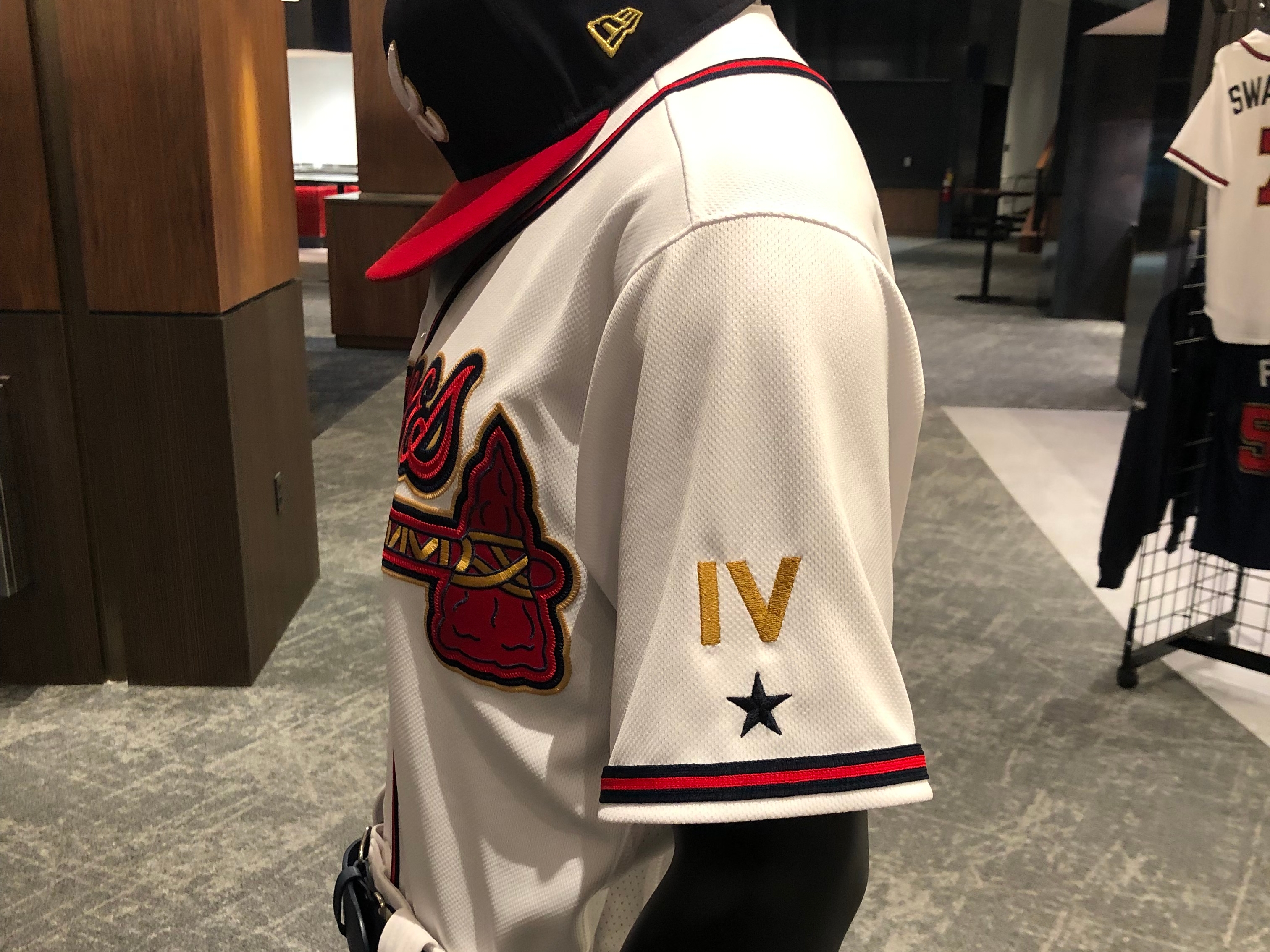 braves jersey with gold