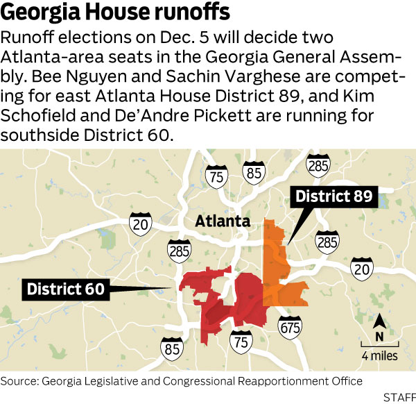 Georgia House District 35 Map Georgia Runoff Elections Will Decide Two Atlanta-Area House Seats