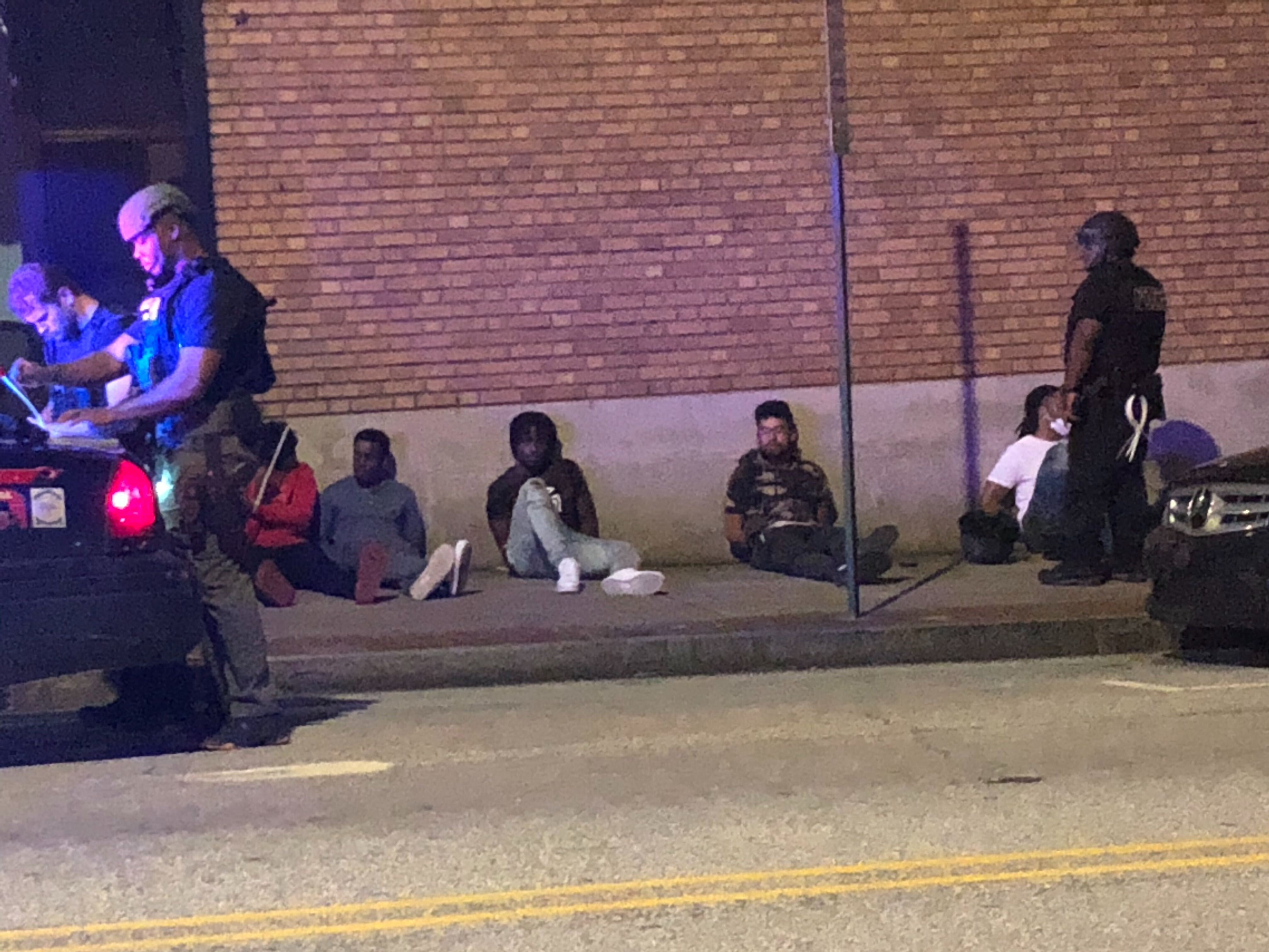 Police were detaining people out in downtown Atlanta after the city's 9 p.m. Saturday, May 30, 2020 curfew.