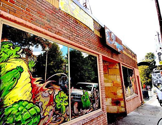 Elmyr Restaurant and Cantina stands ready to welcome bar hoppers on Thanksgiving in Atlanta's Little Five Points neighborhood.