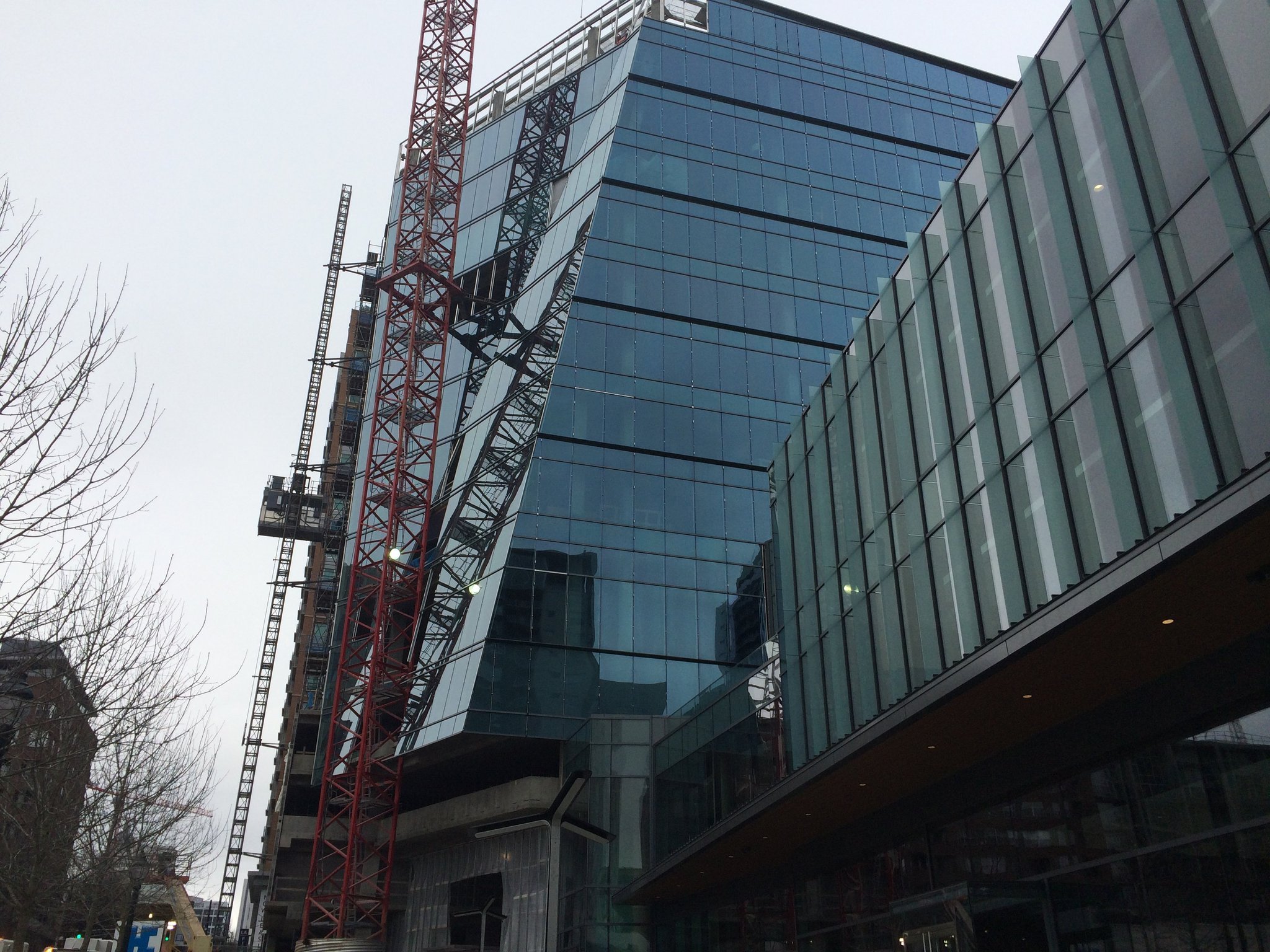 NCR’s second tower along Spring Street is expected to open later this year. J. Scott Trubey/strubey@ajc.com