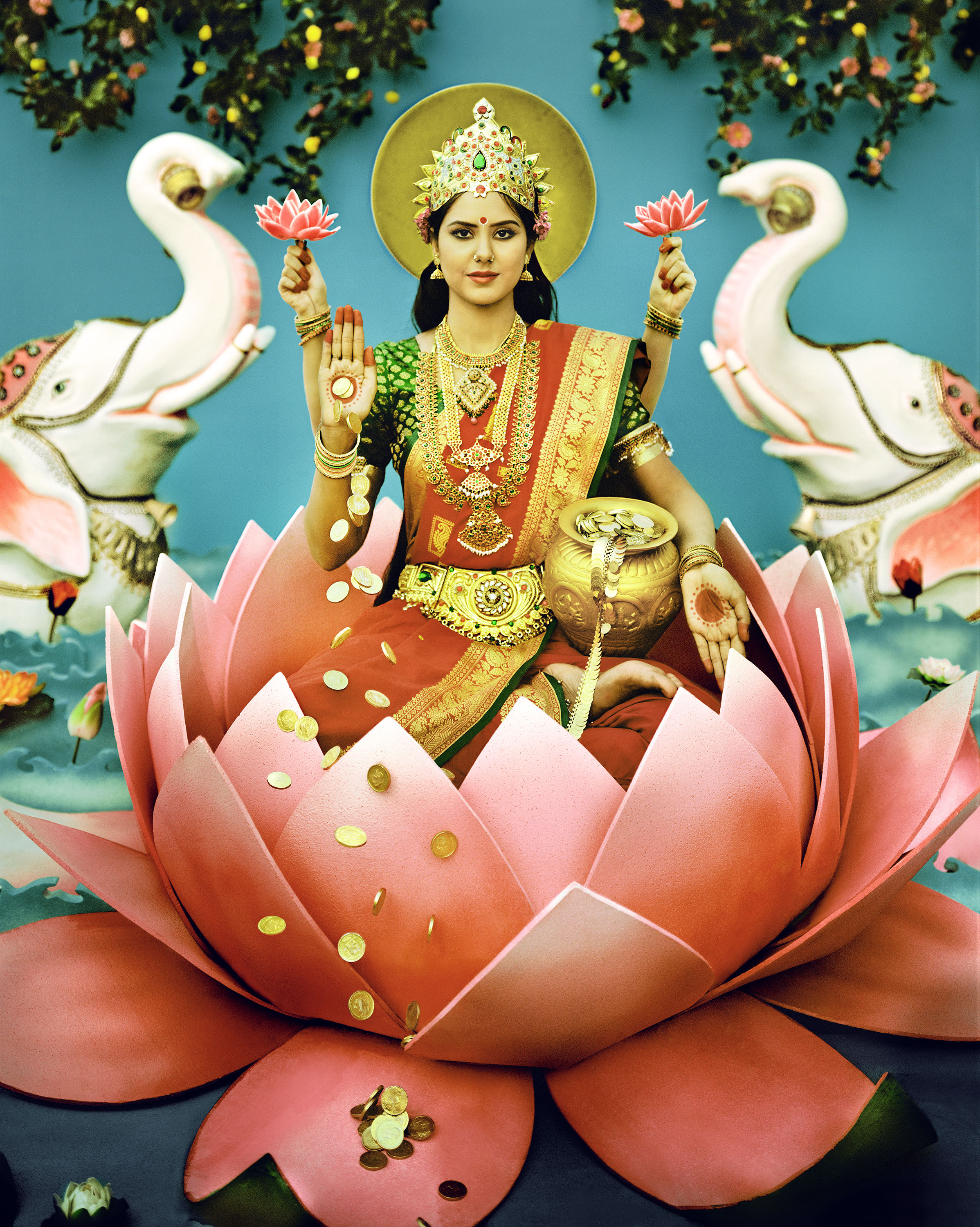 "Maa Laxmi" (2011) by Manjari Sharma (born 1979).is part of the "Transcendent Deities" exhibition at the Michael C. Carlos Museum at Emory University.