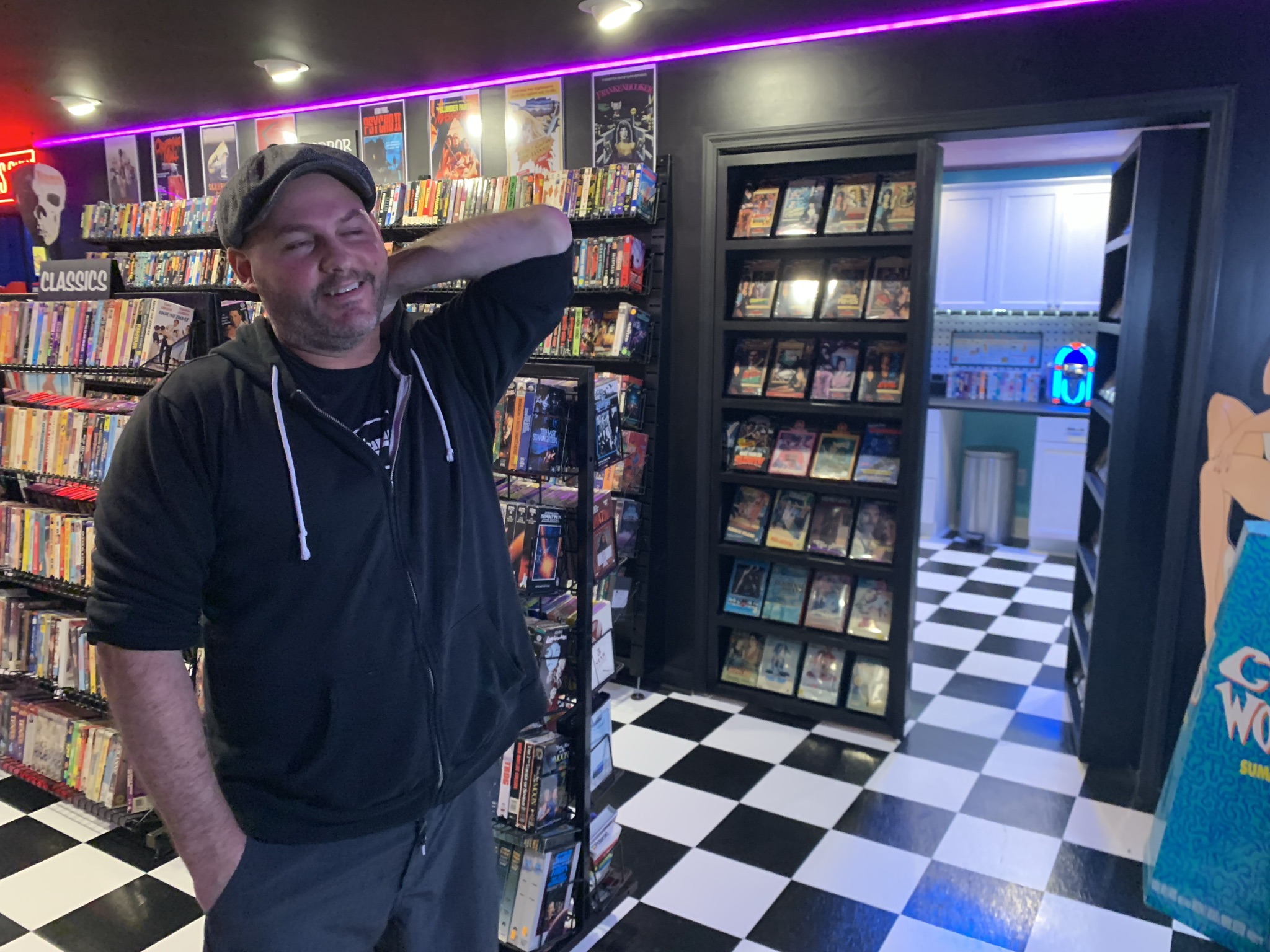 Georgia man creates 1980s era video store in basement