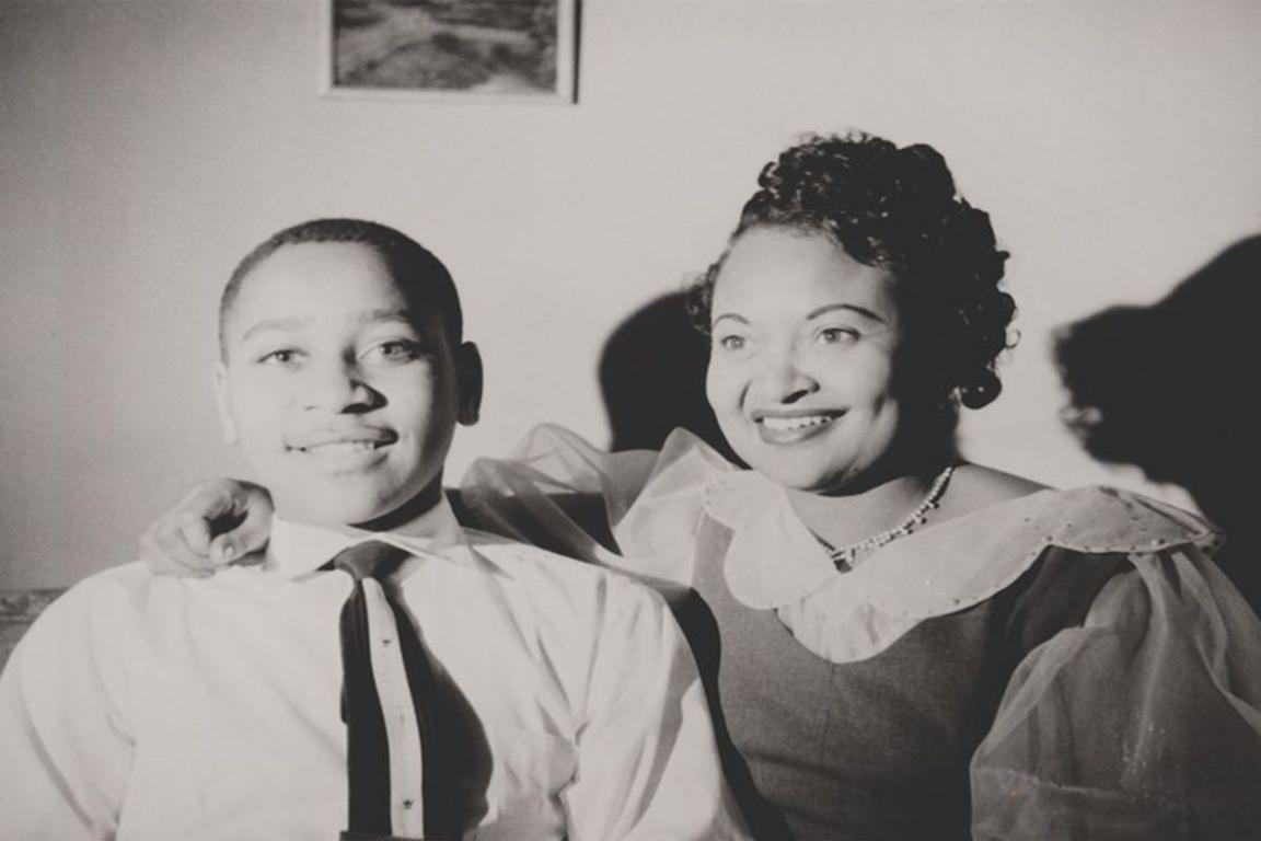 Mamie Till Mobley and her son, Emmett Till, whose lynching in 1955 became a catalyst for the civil rights movement, in an undated photo taken in Chicago.