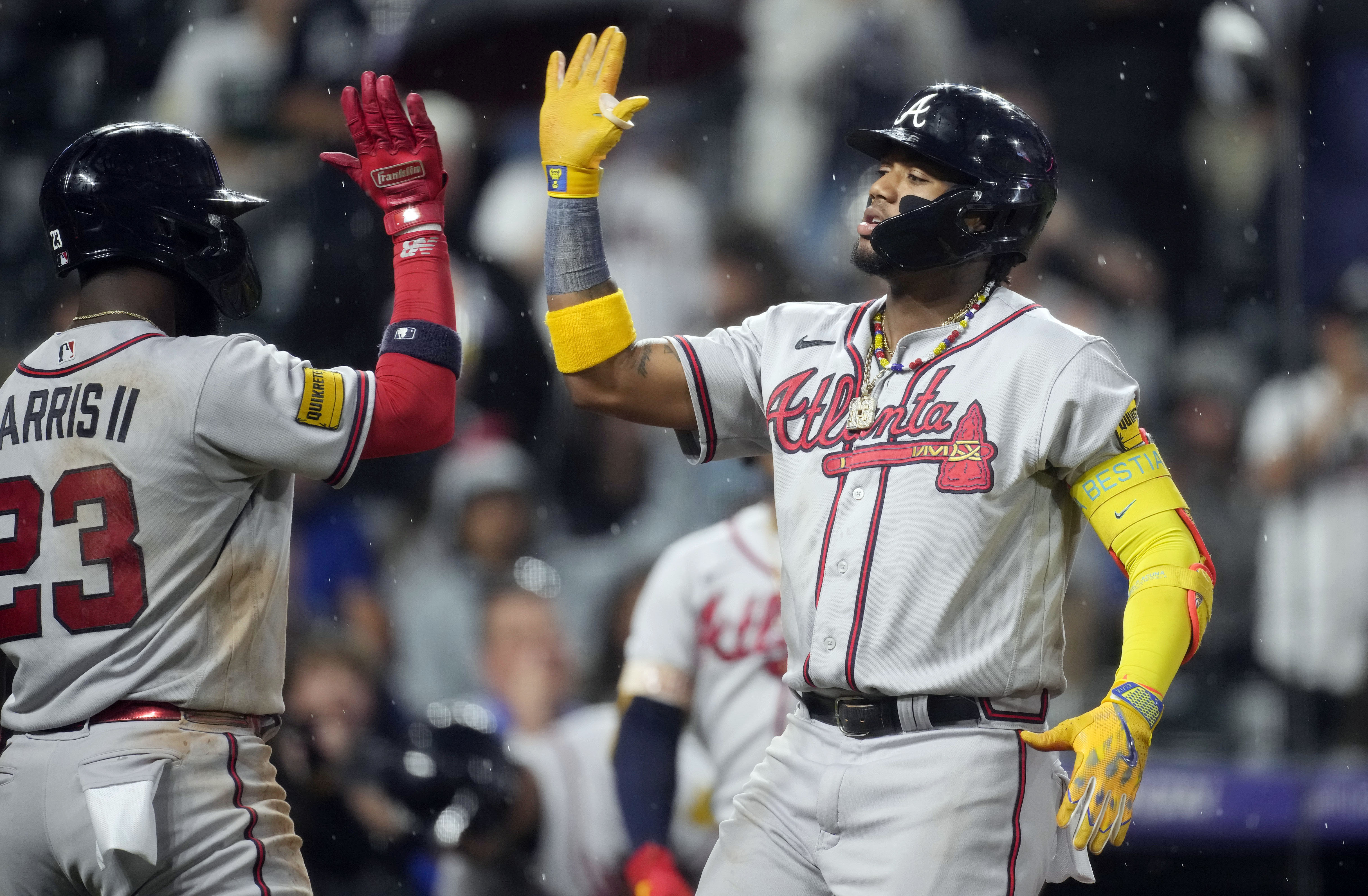 Braves star Ronald Acuña Jr. discusses health after first full game in the  outfield with Stripers, Sports