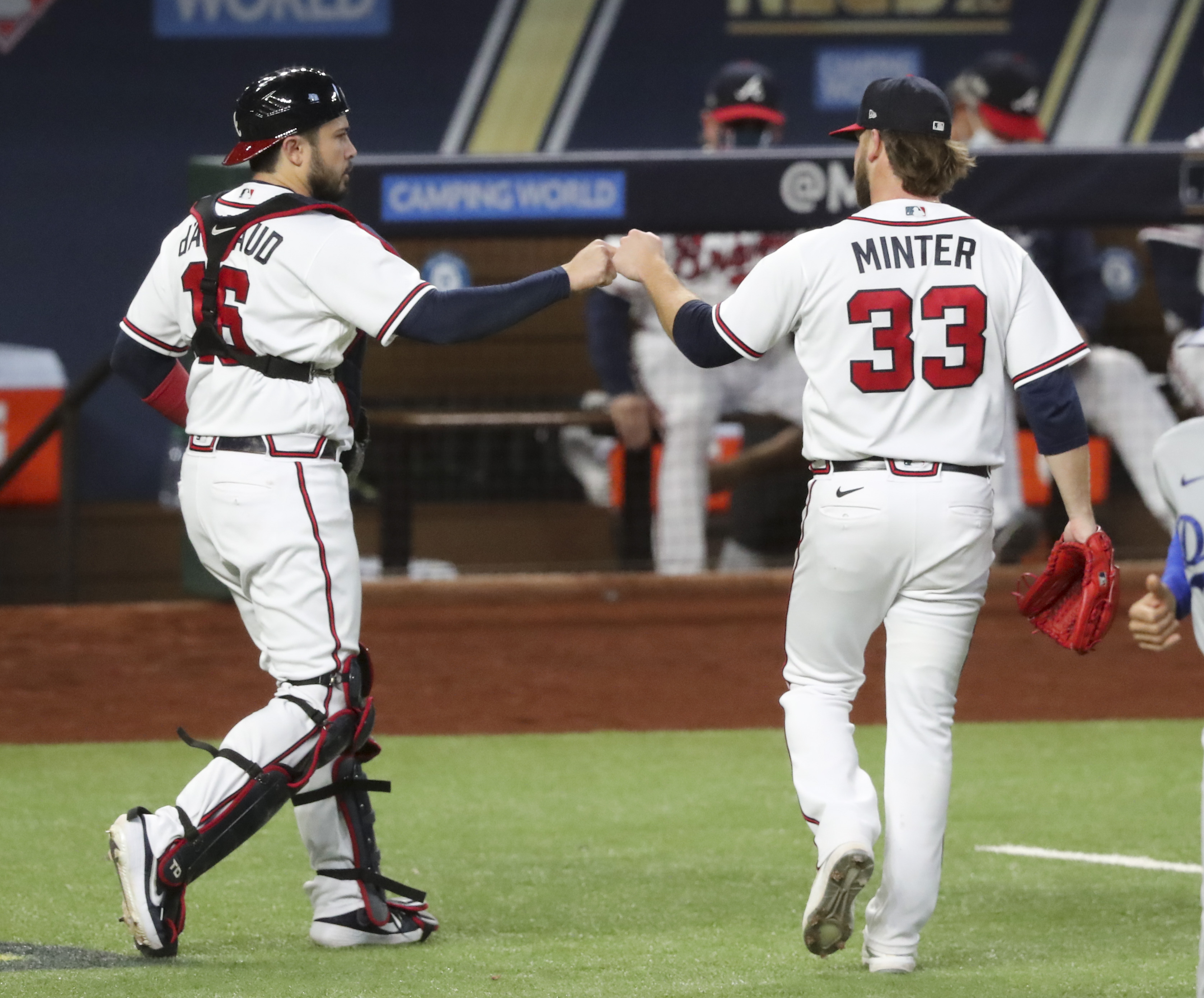 Former Aggie A.J. Minter makes NLCS history versus Dodgers