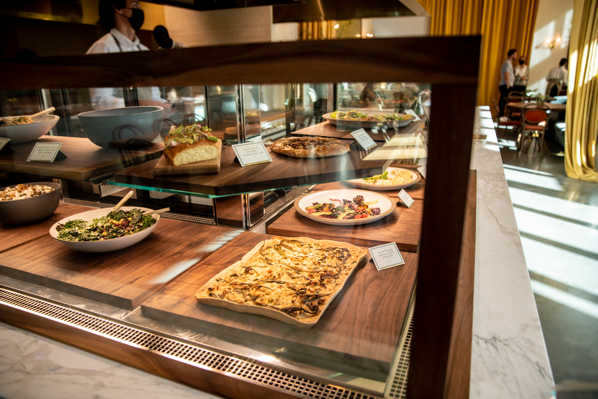 Le Bon Nosh is reminiscent of the grand cafes of Europe. Mia Yakel for The Atlanta Journal-Constitution