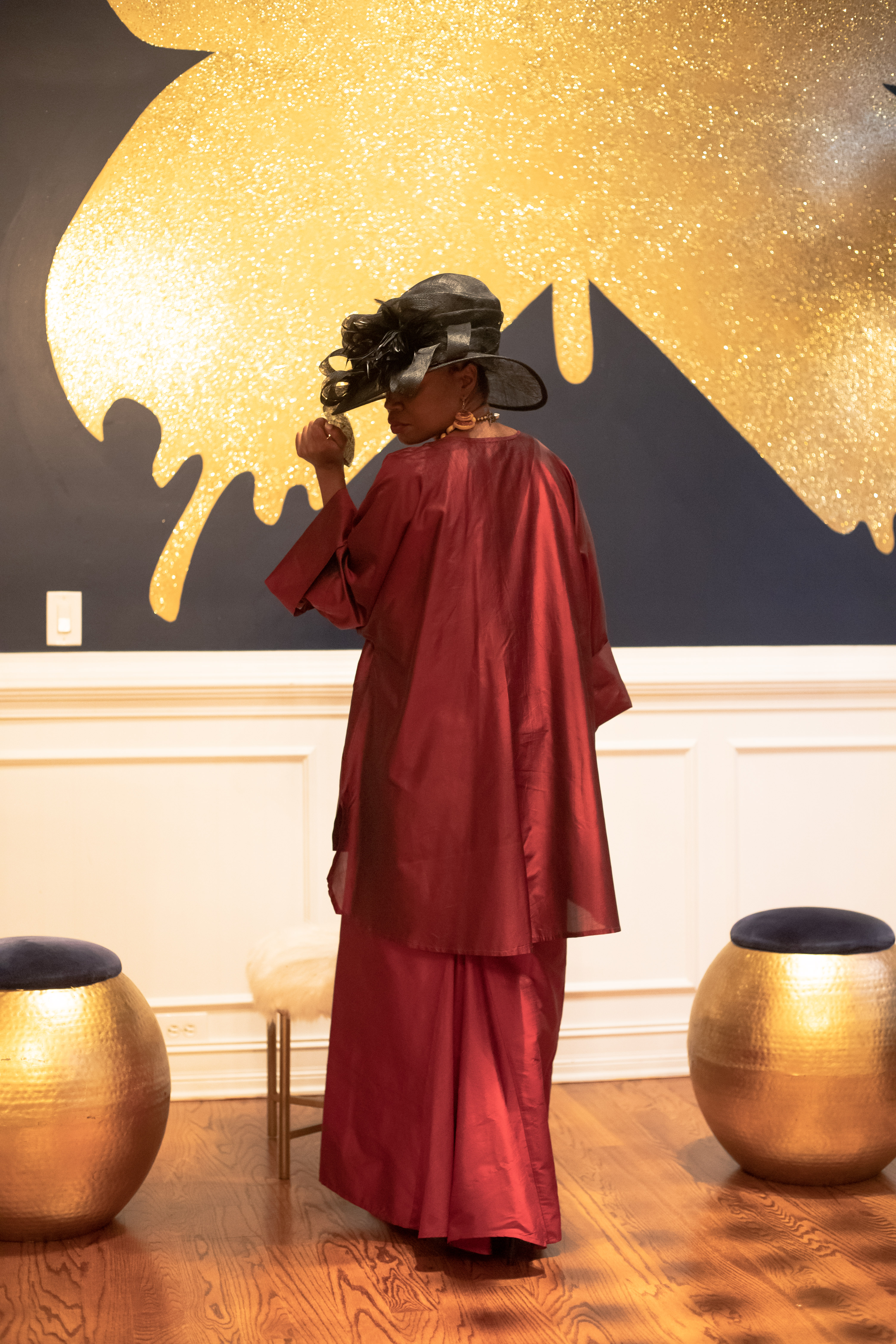 Atlanta-based designer Wahida Latif taking part in the 35th annual Sealed Nectar Fashion Show with designs from her brand called Madam Butterfly. (Courtesy of Sirdified Photography)