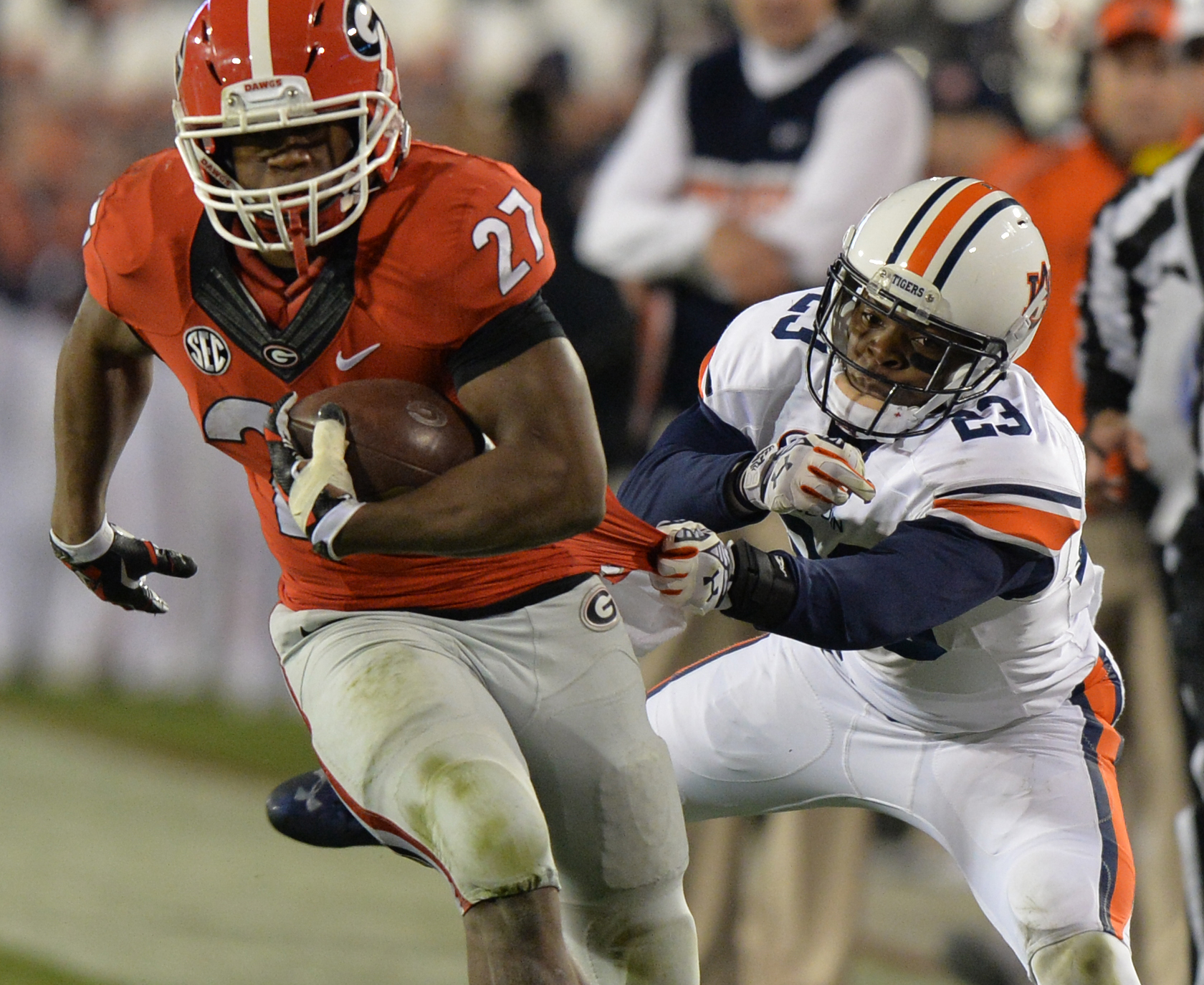 Georgia running backs Chubb and Michel make history